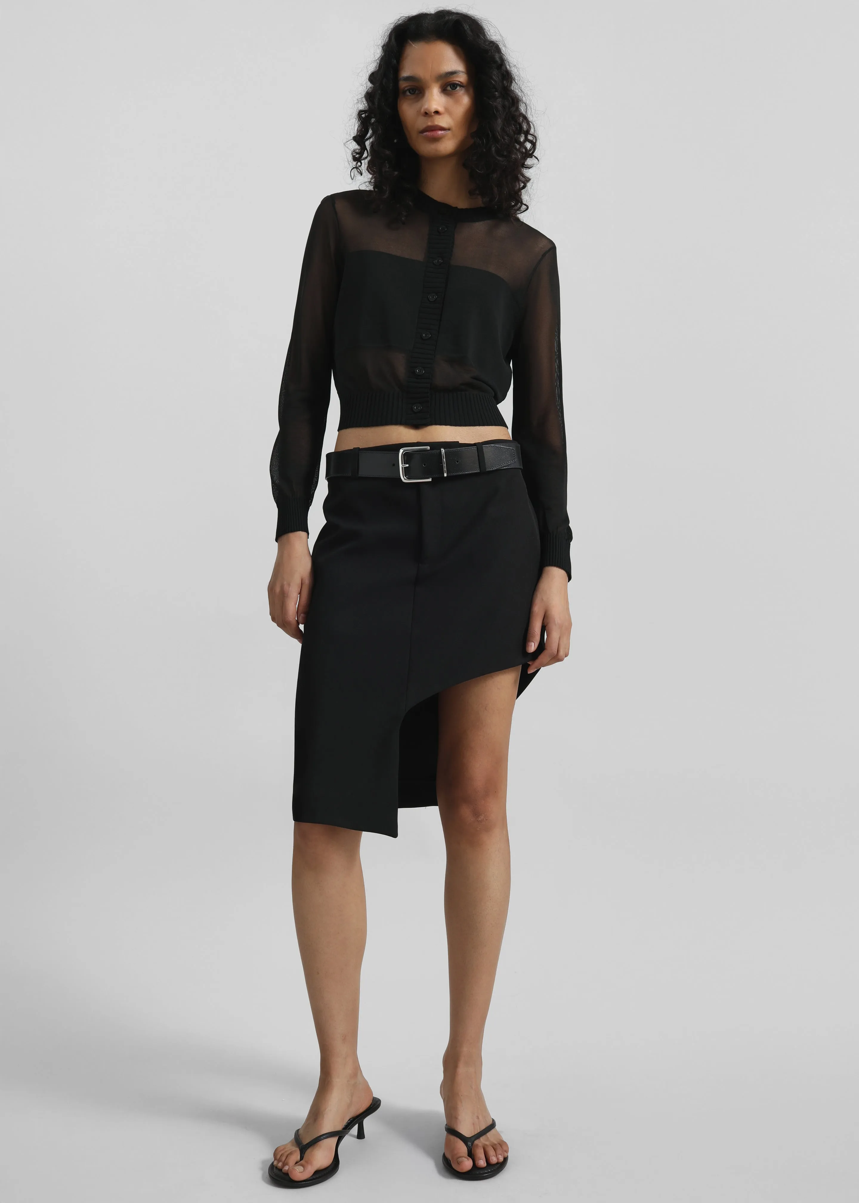 Coperni Tailored Asymmetric Skirt - Black sold by Frankie Shop product image thumbnail 4