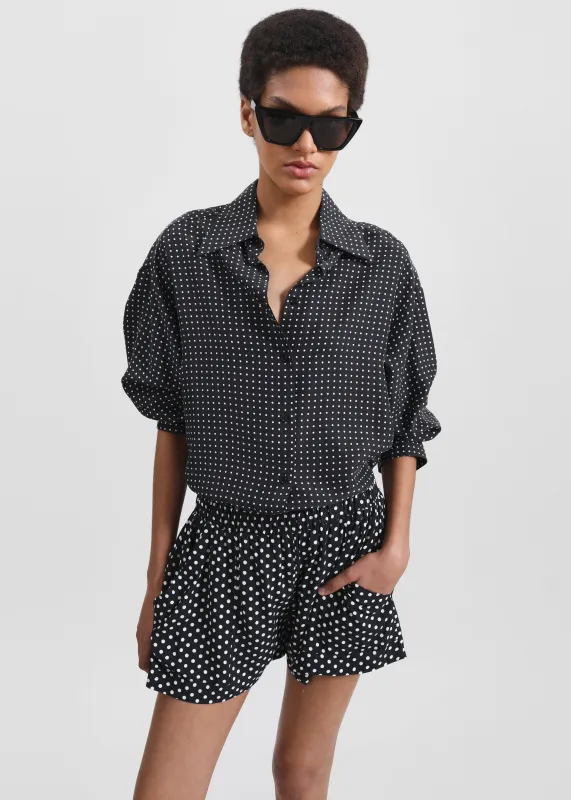 Matin Polka Dot Shorts - Black/White Dot made by Frankie Shop