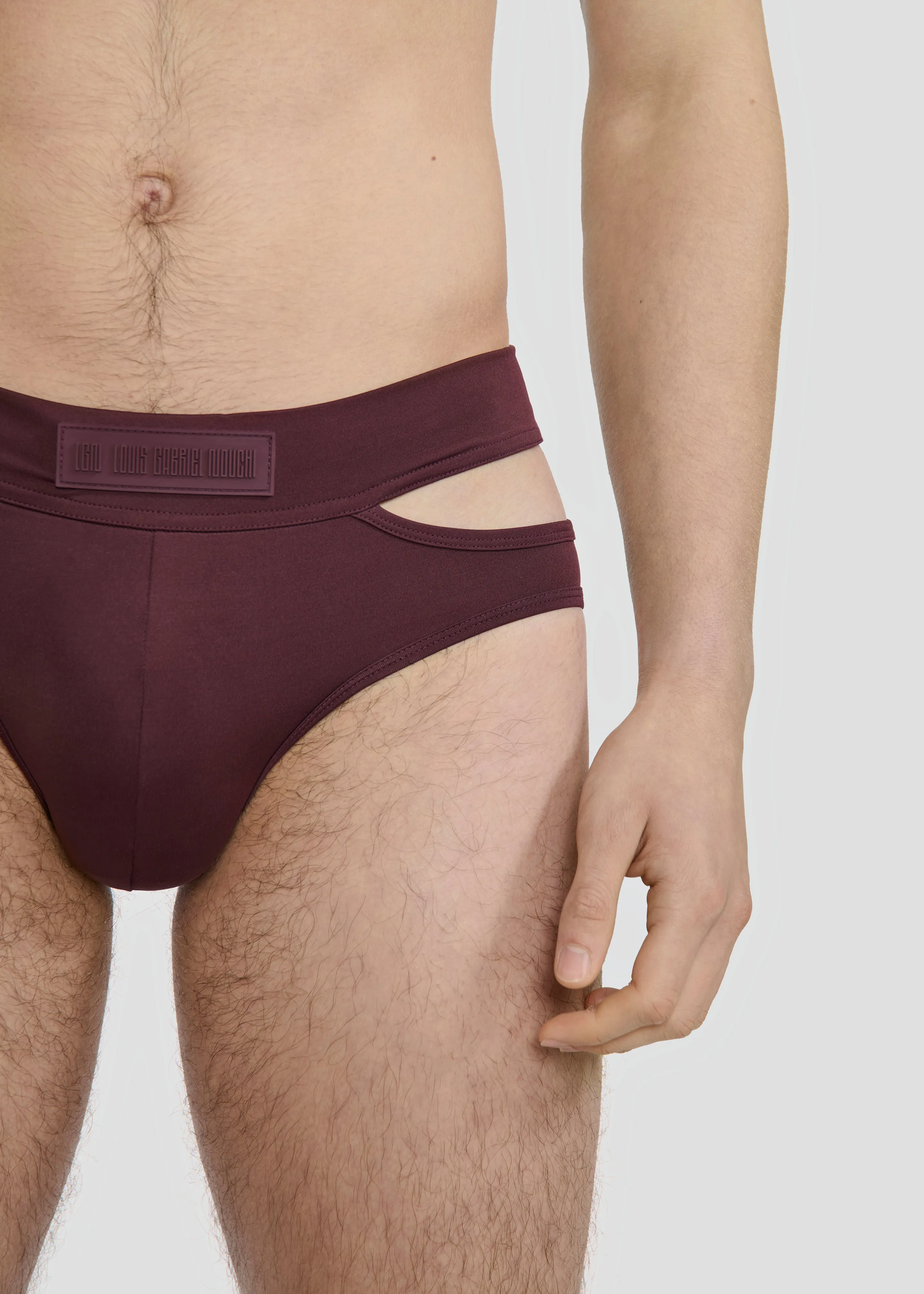 Louis Gabriel Nouchi Signature Swim Briefs - Burgundy sold by Frankie Shop product image thumbnail 4