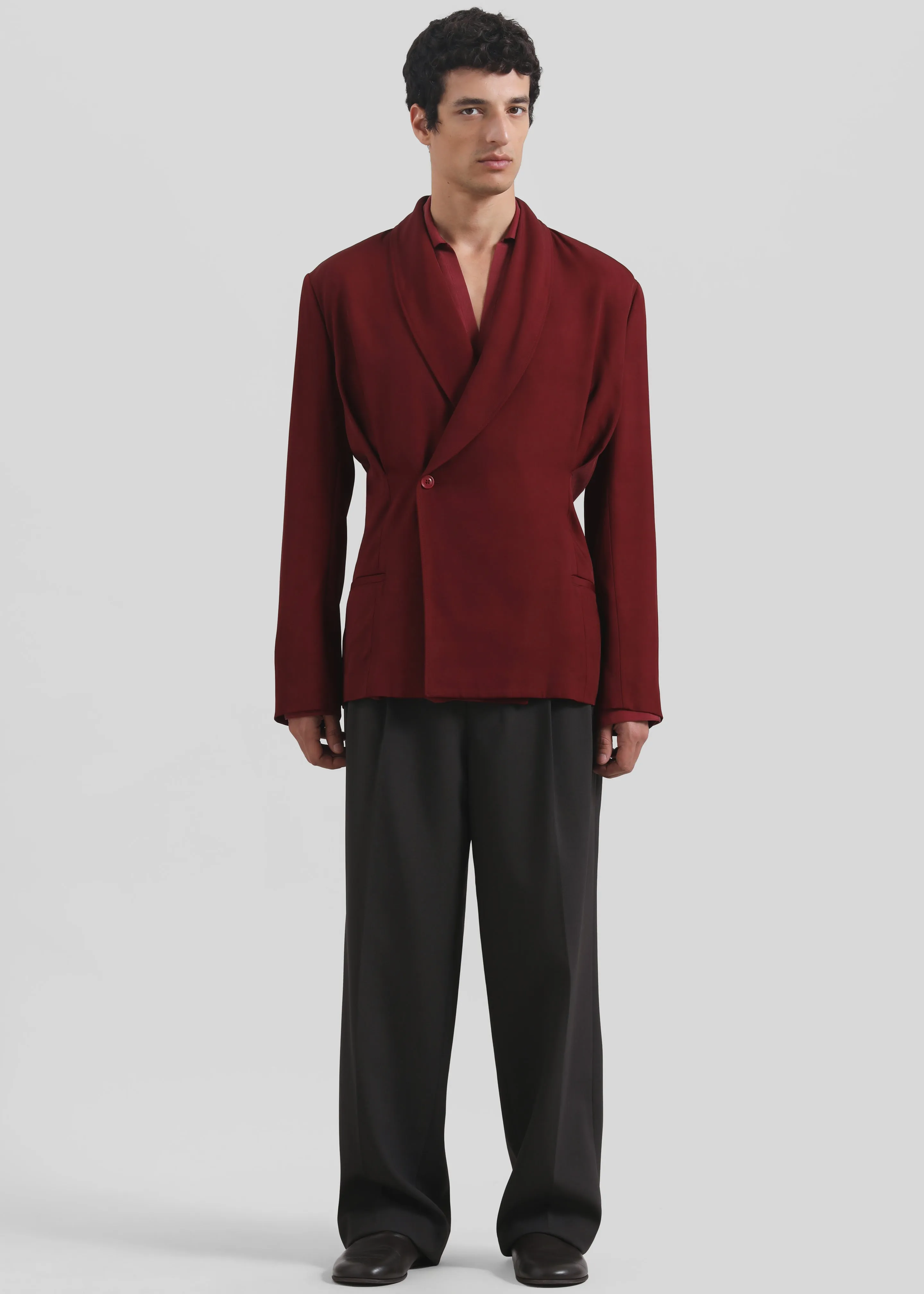 Louis Gabriel Nouchi Double Breasted Jacket - Red Black sold by Frankie Shop product image thumbnail 2