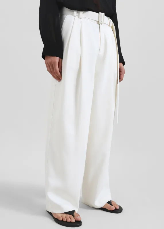 Louis Gabriel Nouchi Large Trousers With Pleats - Bone made by Frankie Shop
