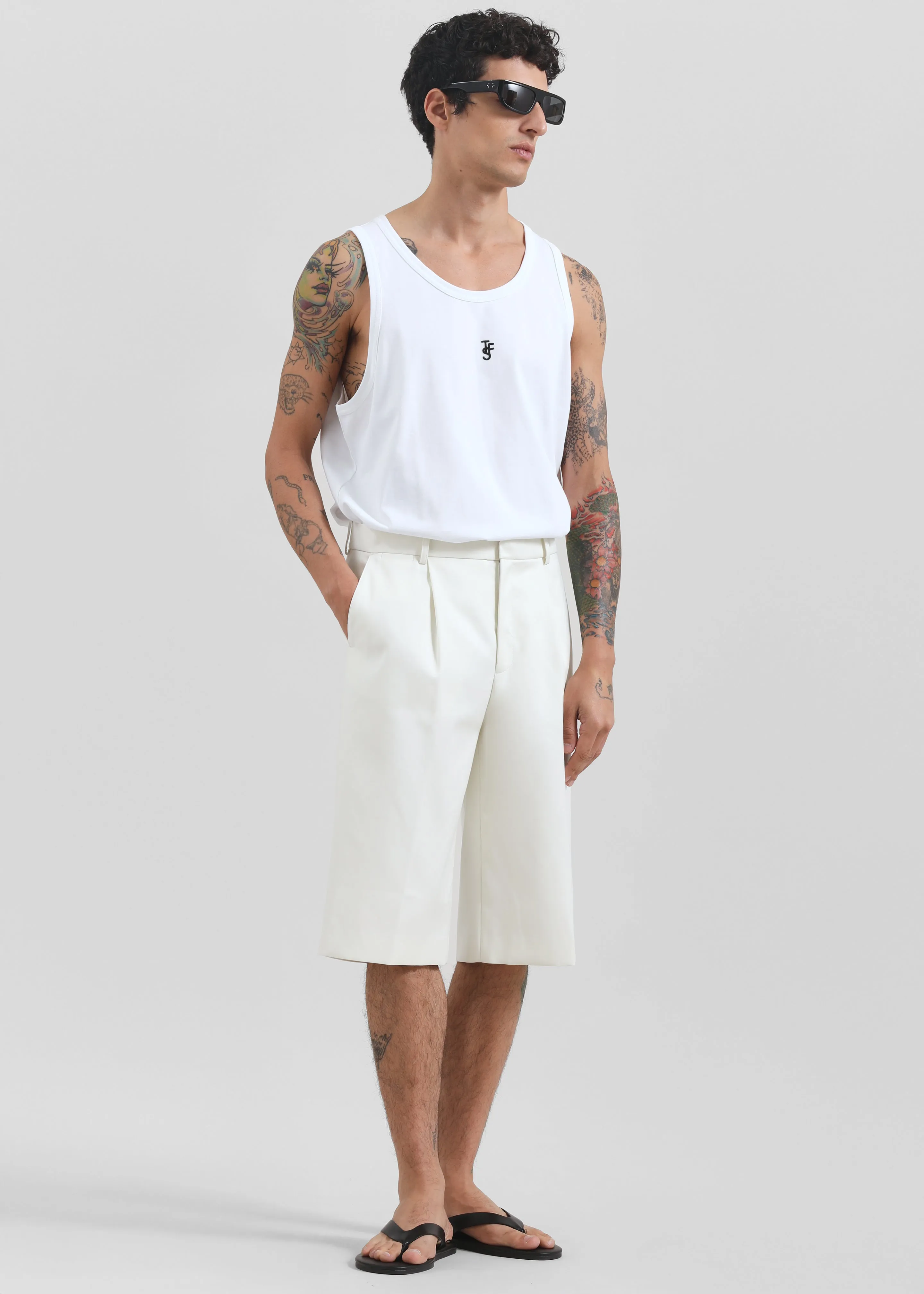 Louis Gabriel Nouchi Bermuda Shorts - Bone sold by Frankie Shop