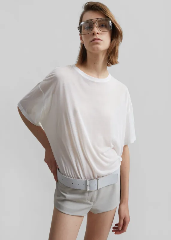 Selvan Sheer T-Shirt - White sold by Frankie Shop