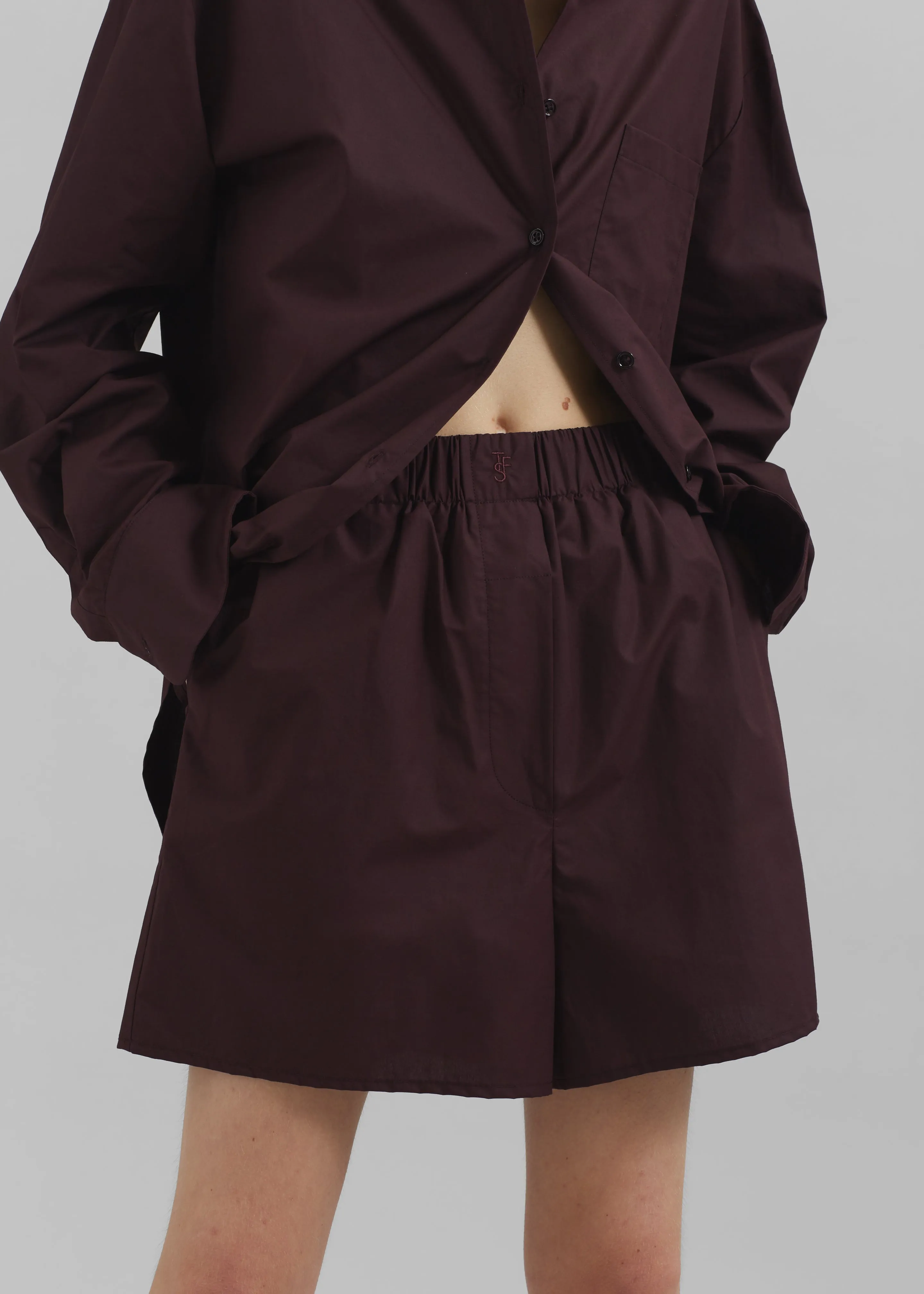 Lui Organic Cotton Boxer Shorts - Dark Plum sold by Frankie Shop product image thumbnail 2