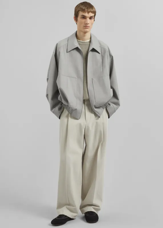 Felix Textured Jacket - Greige Melange sold by Frankie Shop