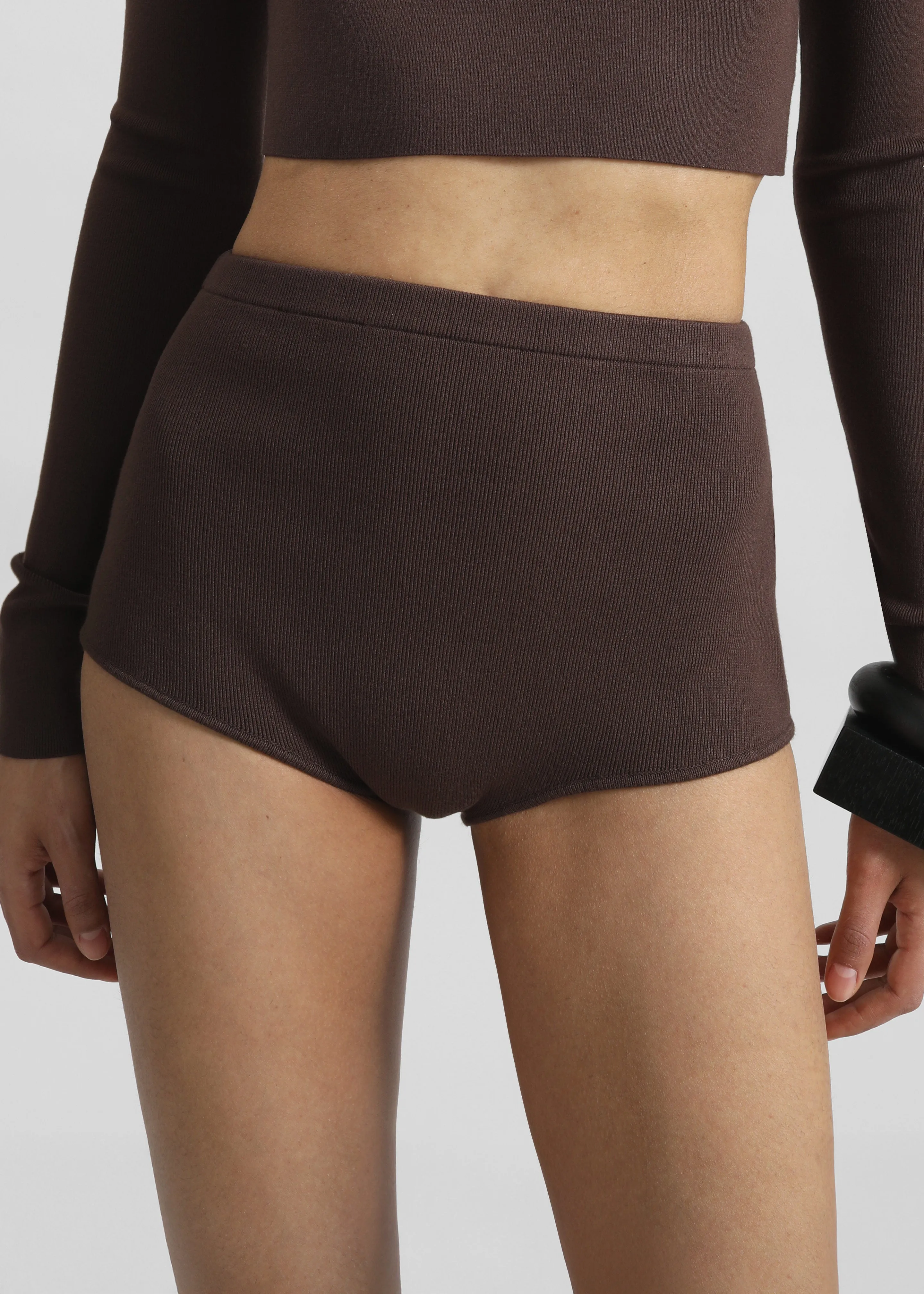 Alissa Knit Briefs - Brown sold by Frankie Shop product image thumbnail 4