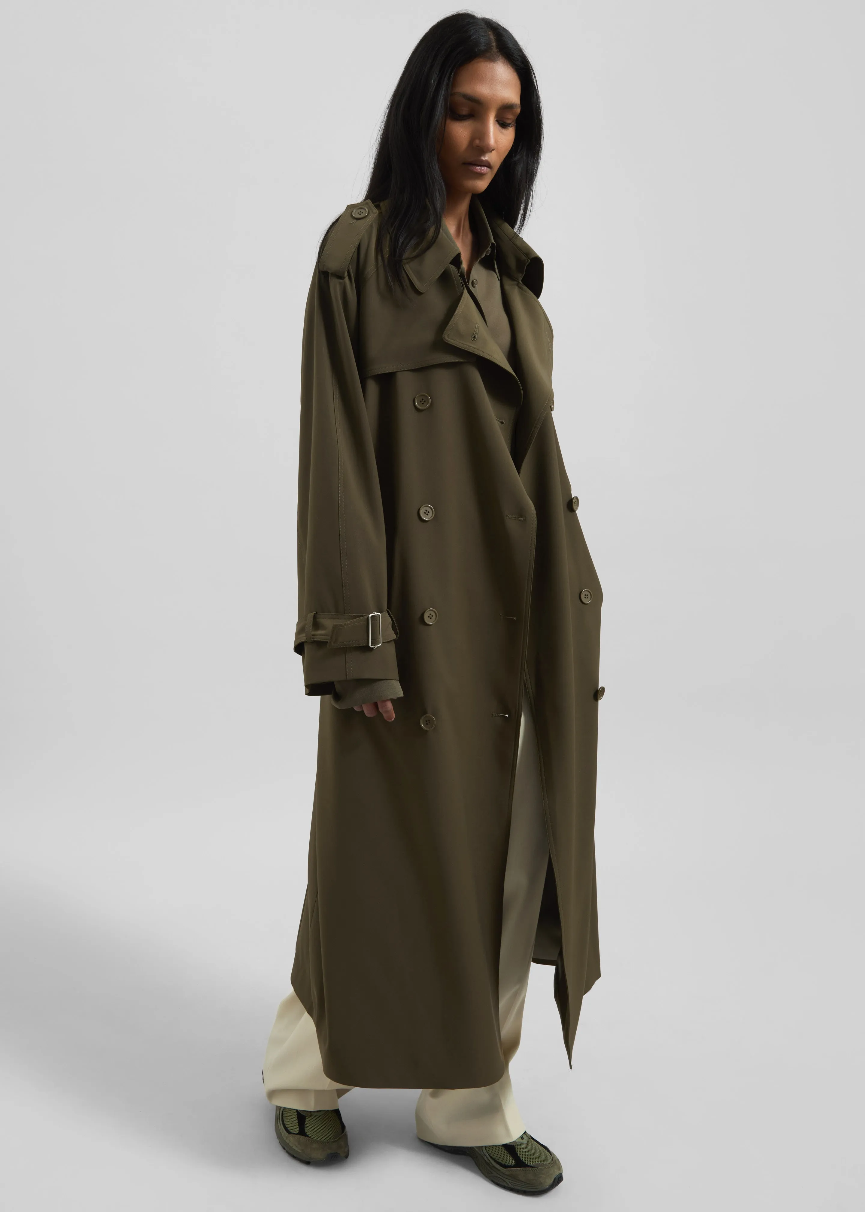 Veyron Trench Coat - Khaki sold by Frankie Shop product image thumbnail 2