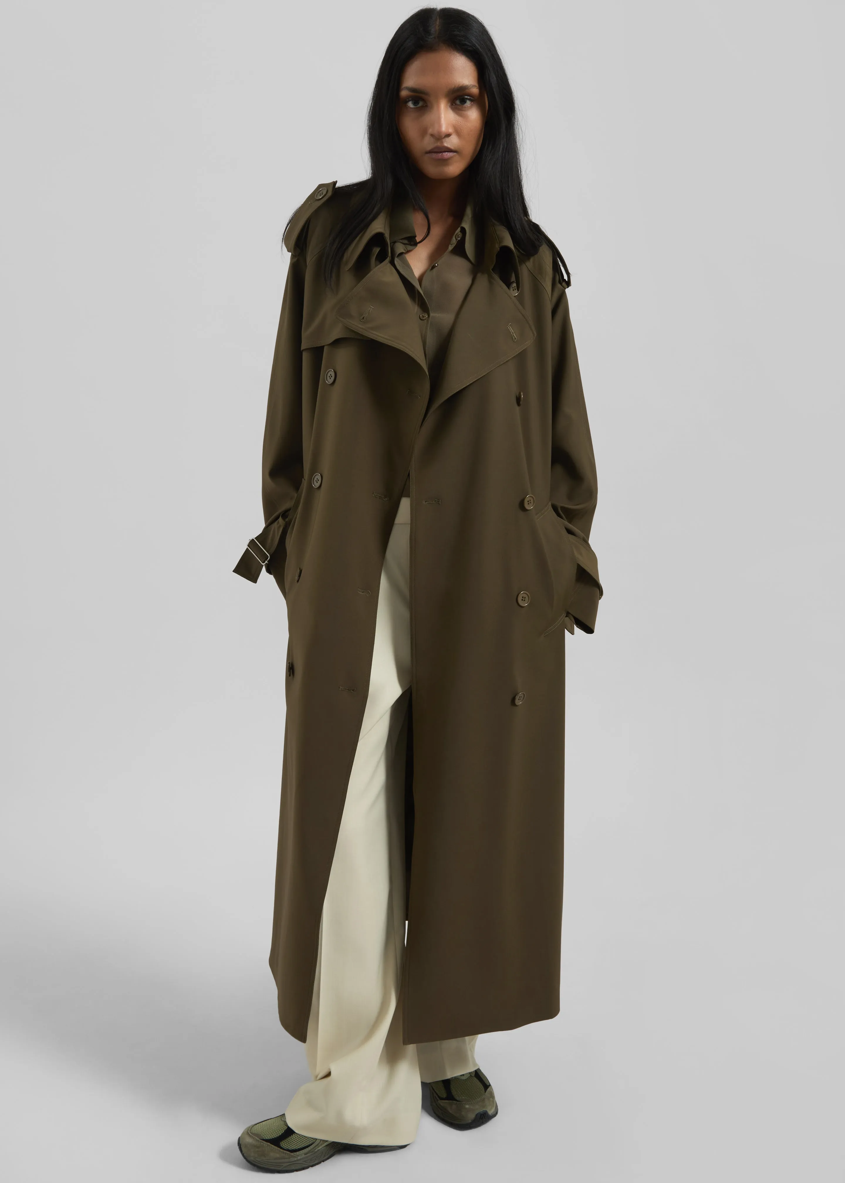 Veyron Trench Coat - Khaki sold by Frankie Shop product image thumbnail 4