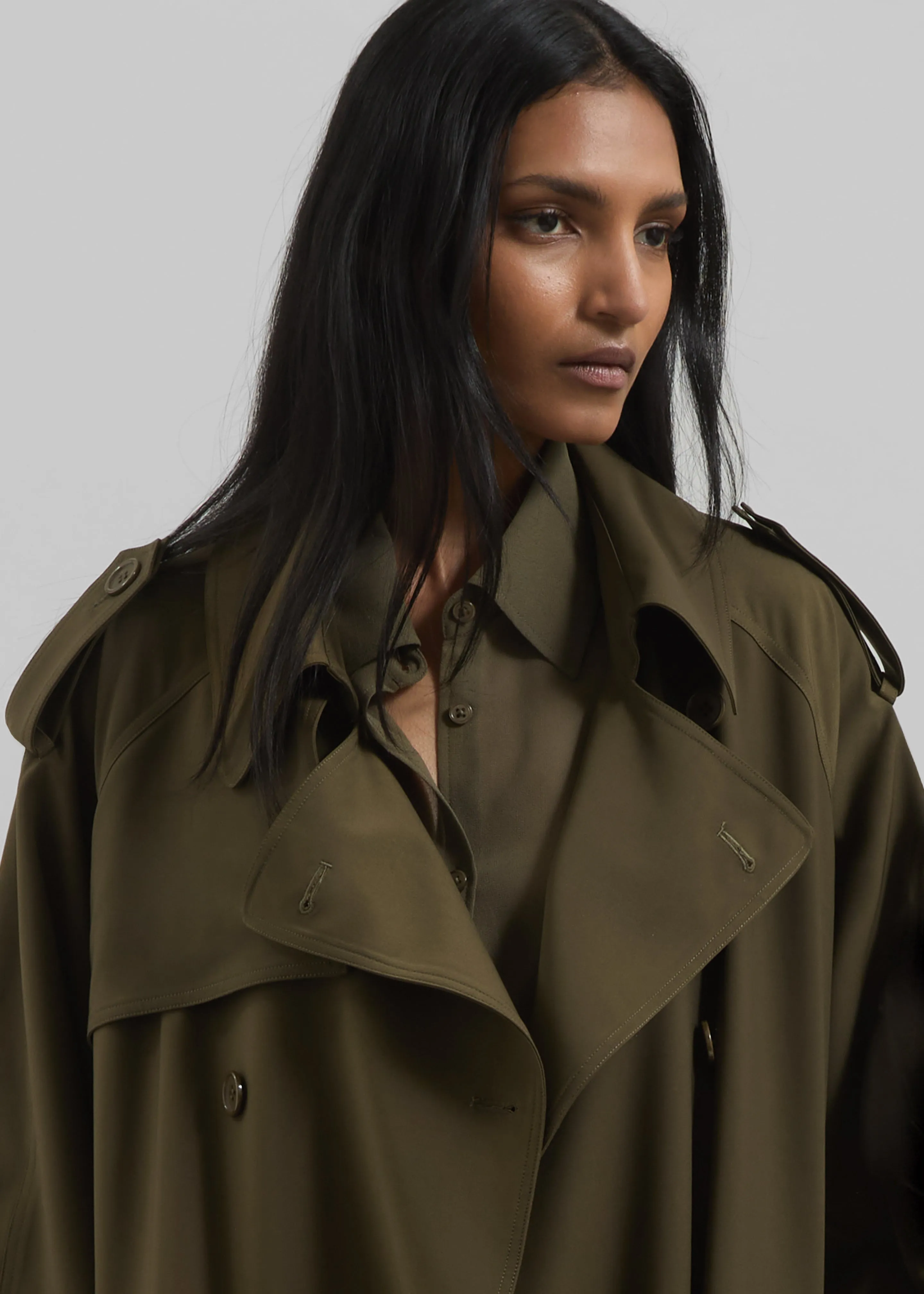 Veyron Trench Coat - Khaki sold by Frankie Shop product image thumbnail 3