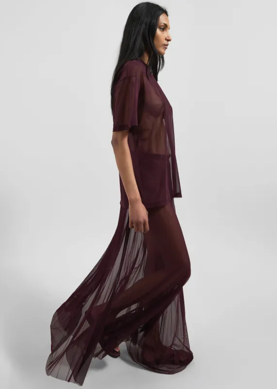 Zolli Mesh Tee - Burgundy sold by Frankie Shop