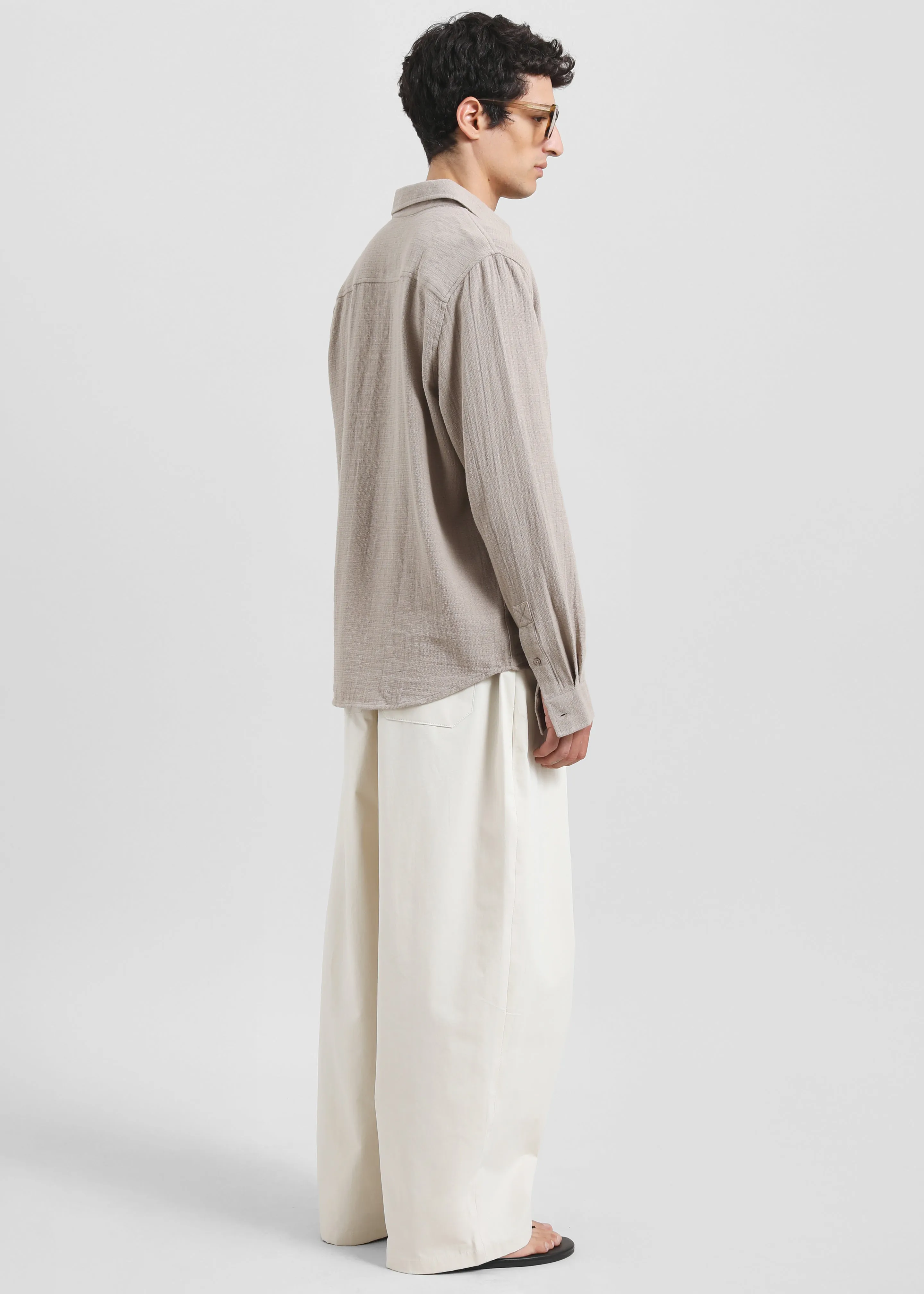 Samsøe Samsøe Saryan X Shirt - Greige sold by Frankie Shop product image thumbnail 5