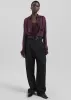 Gelso Pleated Twill Trousers - Black sold by Frankie Shop