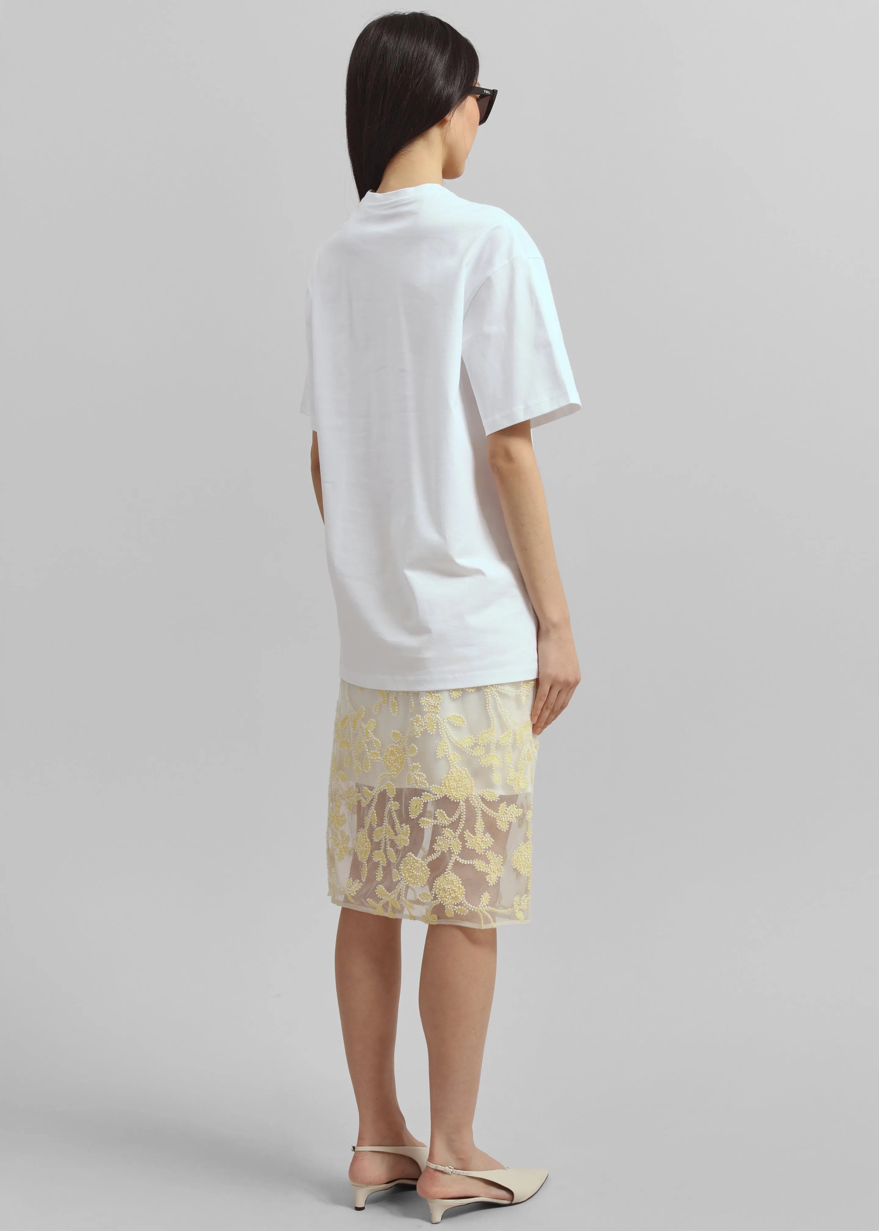 Yuri Boxy Super Soft Tee - White sold by Frankie Shop product image thumbnail 5