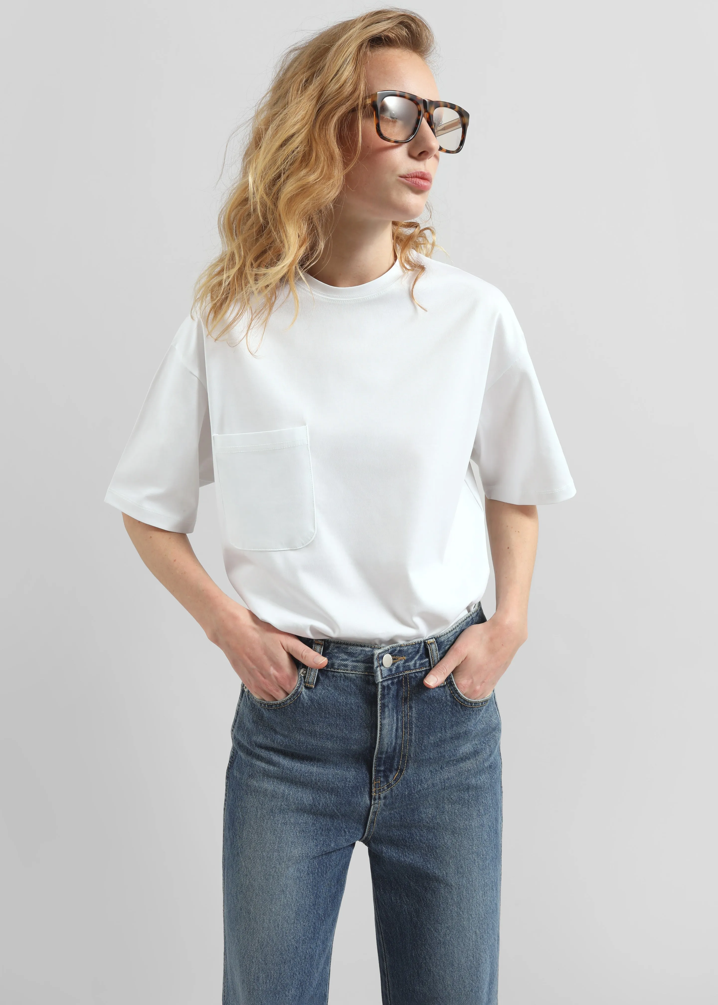 Yuri Boxy Super Soft Tee - White sold by Frankie Shop