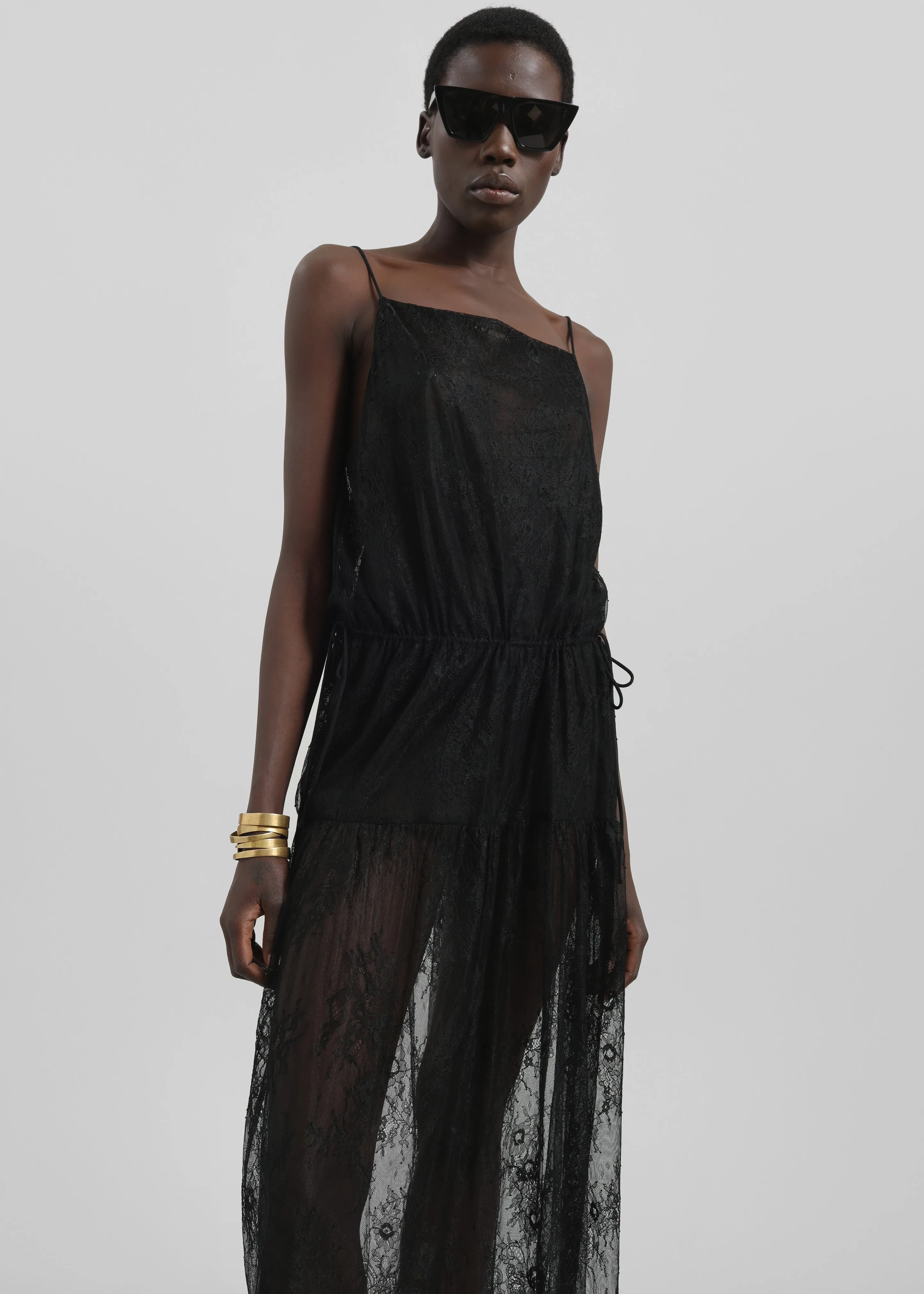 Calvi Maxi Lace Dress - Black sold by Frankie Shop product image thumbnail 4