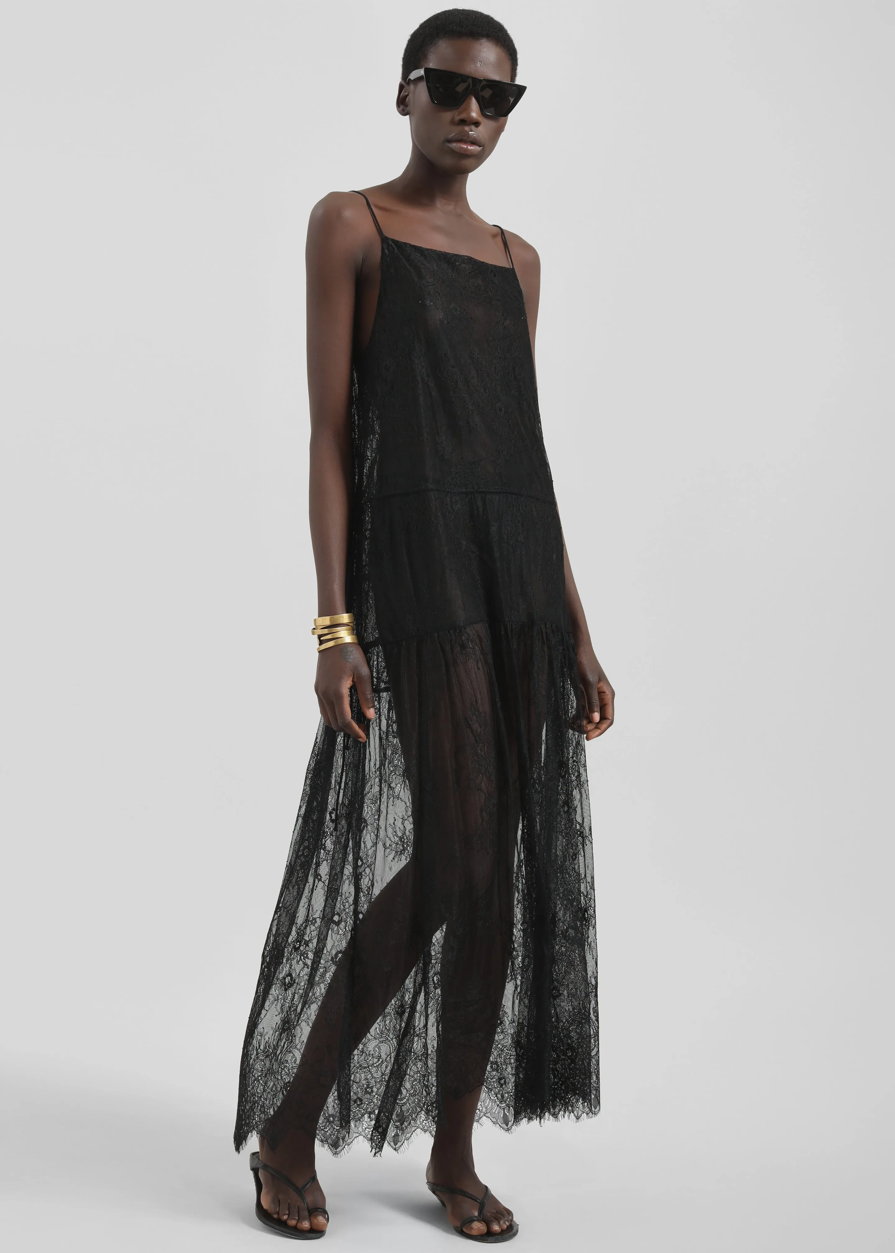 Calvi Maxi Lace Dress - Black sold by Frankie Shop product image thumbnail 3