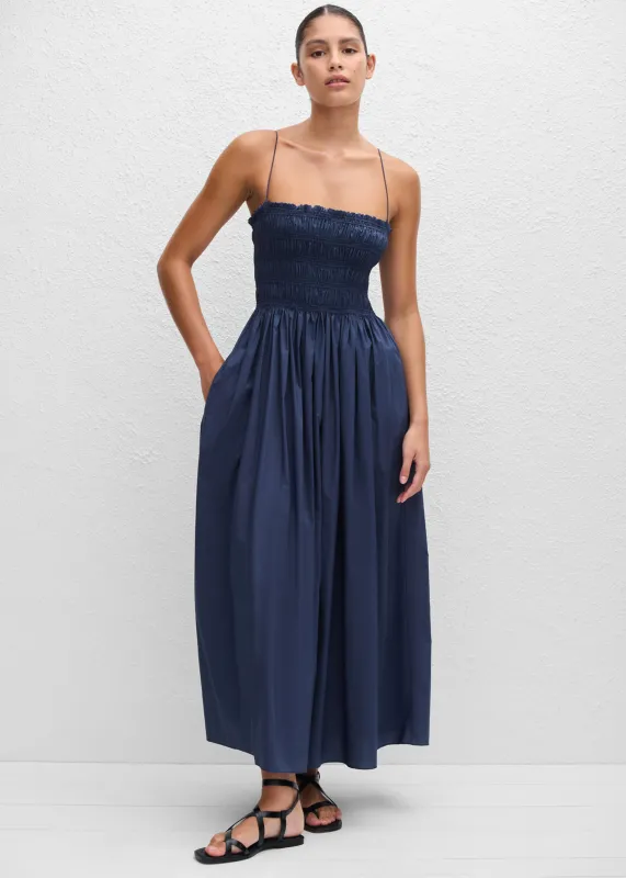 Matteau Shirred Bodice Dress - Dusk sold by Frankie Shop