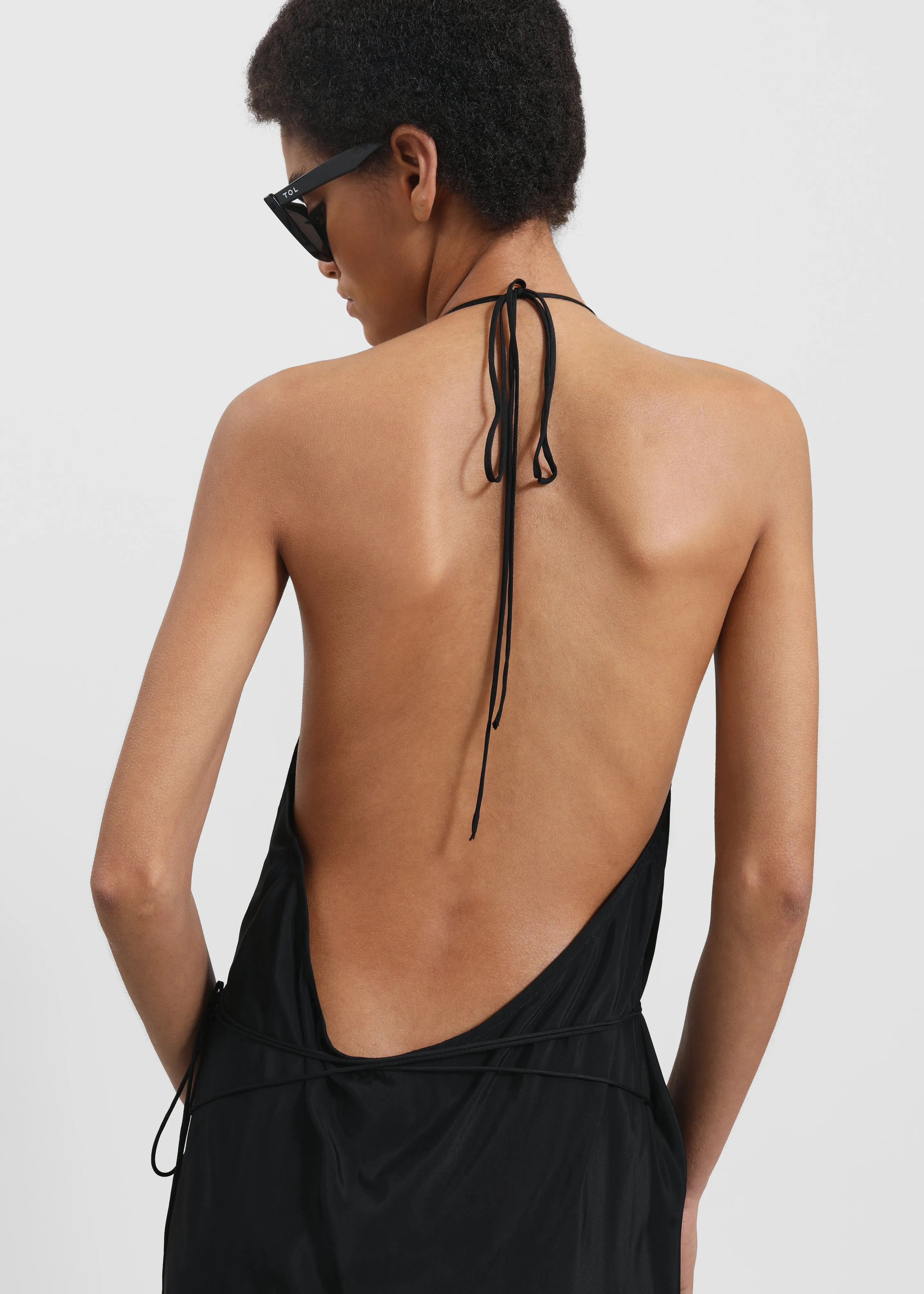 Matin Draped Wrap Dress - Black sold by Frankie Shop product image thumbnail 2