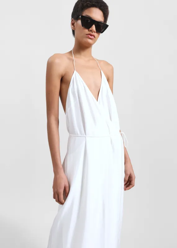 Matin Draped Wrap Dress - Natural made by Frankie Shop