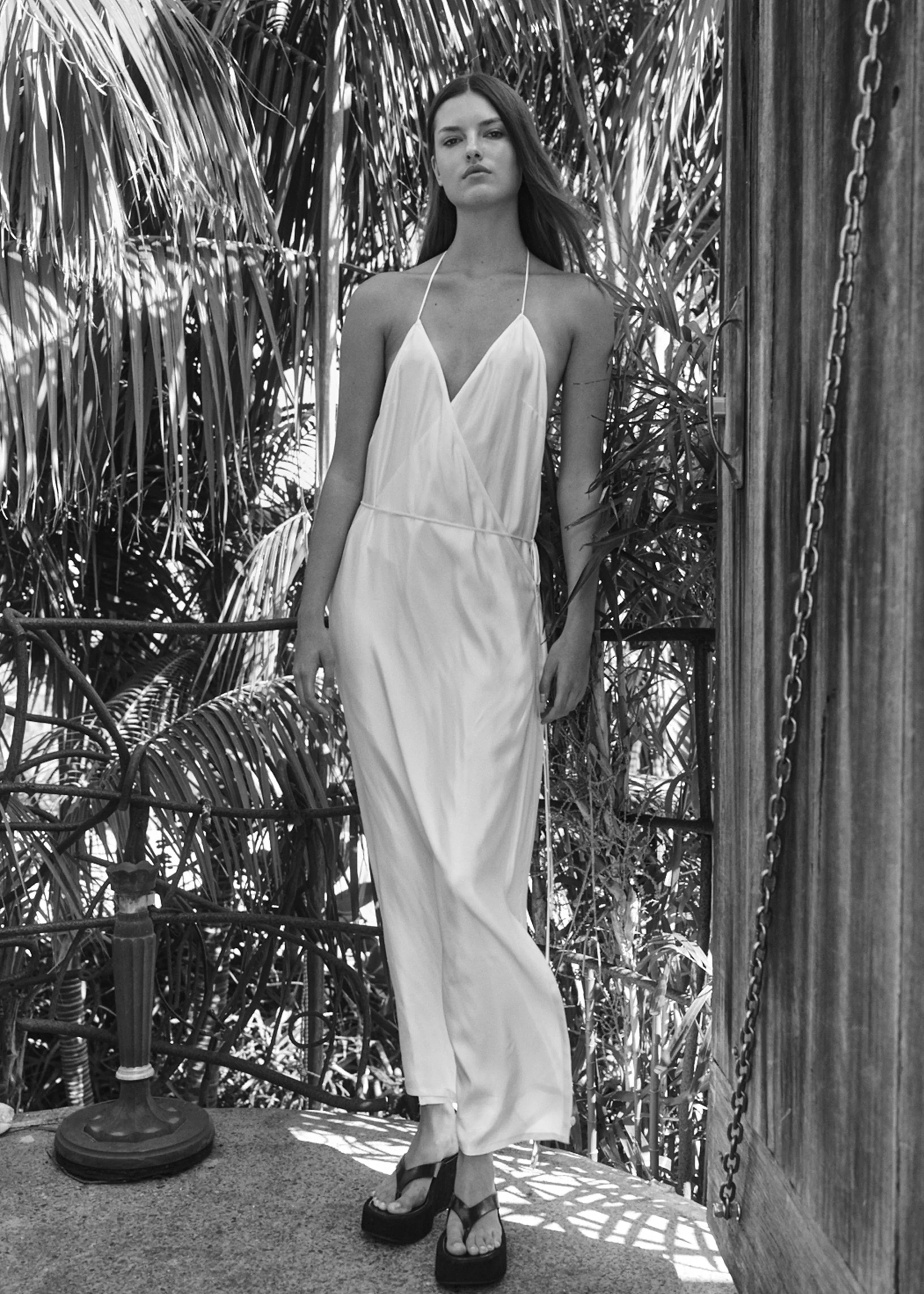 Matin Draped Wrap Dress - Natural sold by Frankie Shop product image thumbnail 4