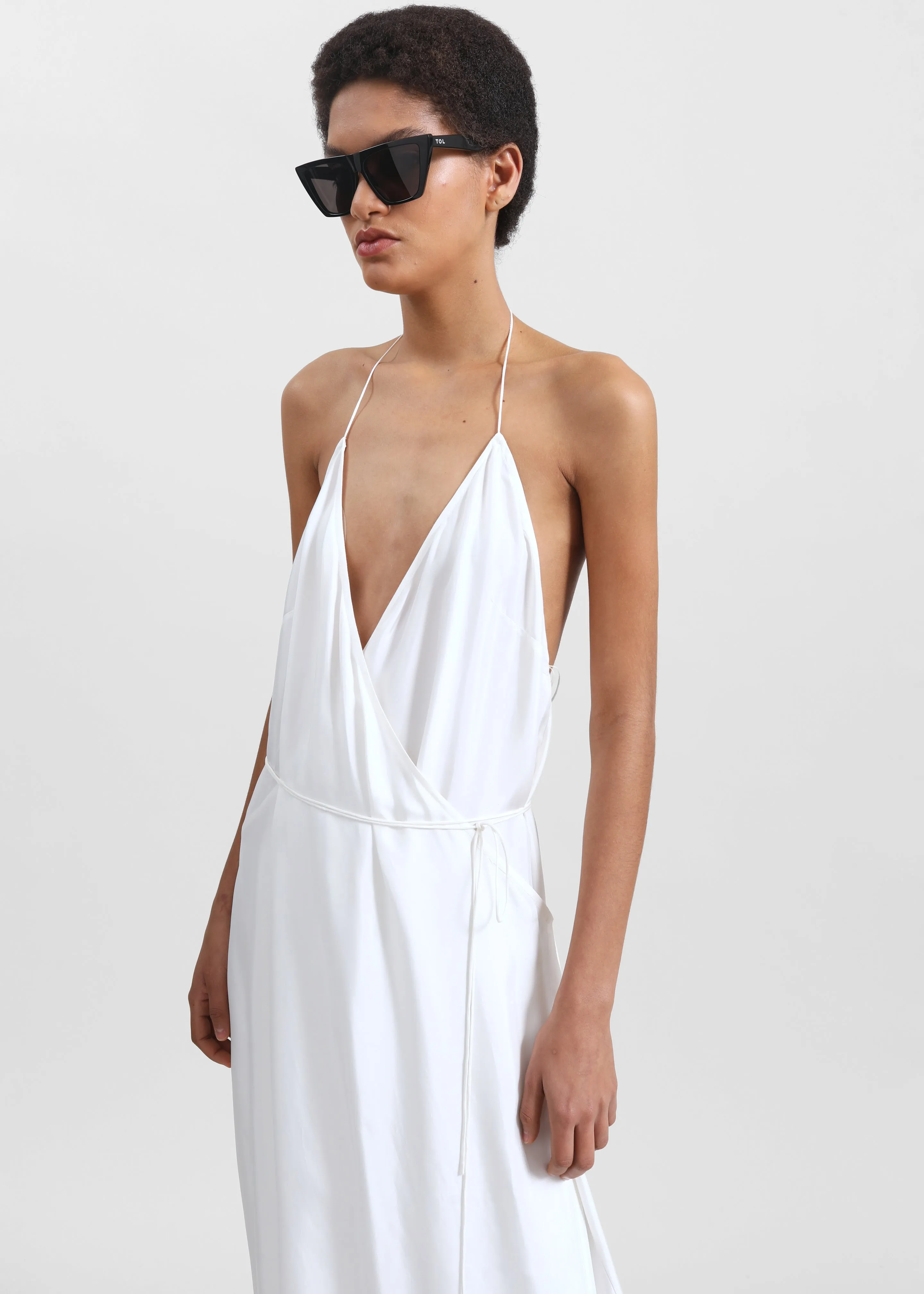 Matin Draped Wrap Dress - Natural sold by Frankie Shop product image thumbnail 5