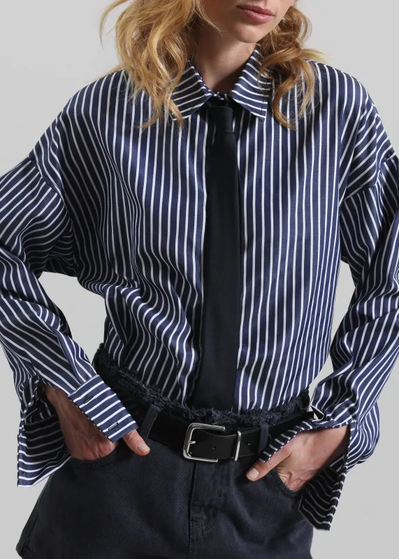 Lene Tie - Navy sold by Frankie Shop