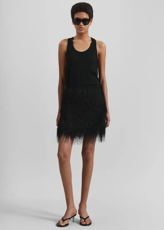 3.1 Phillip Lim Fringe Mini Slip Skirt - Black sold by Frankie Shop