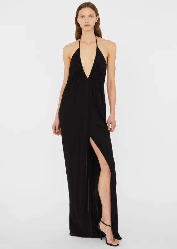 Christopher Esber Cowled Halter Jumpsuit - Black made by Christopher Esber
