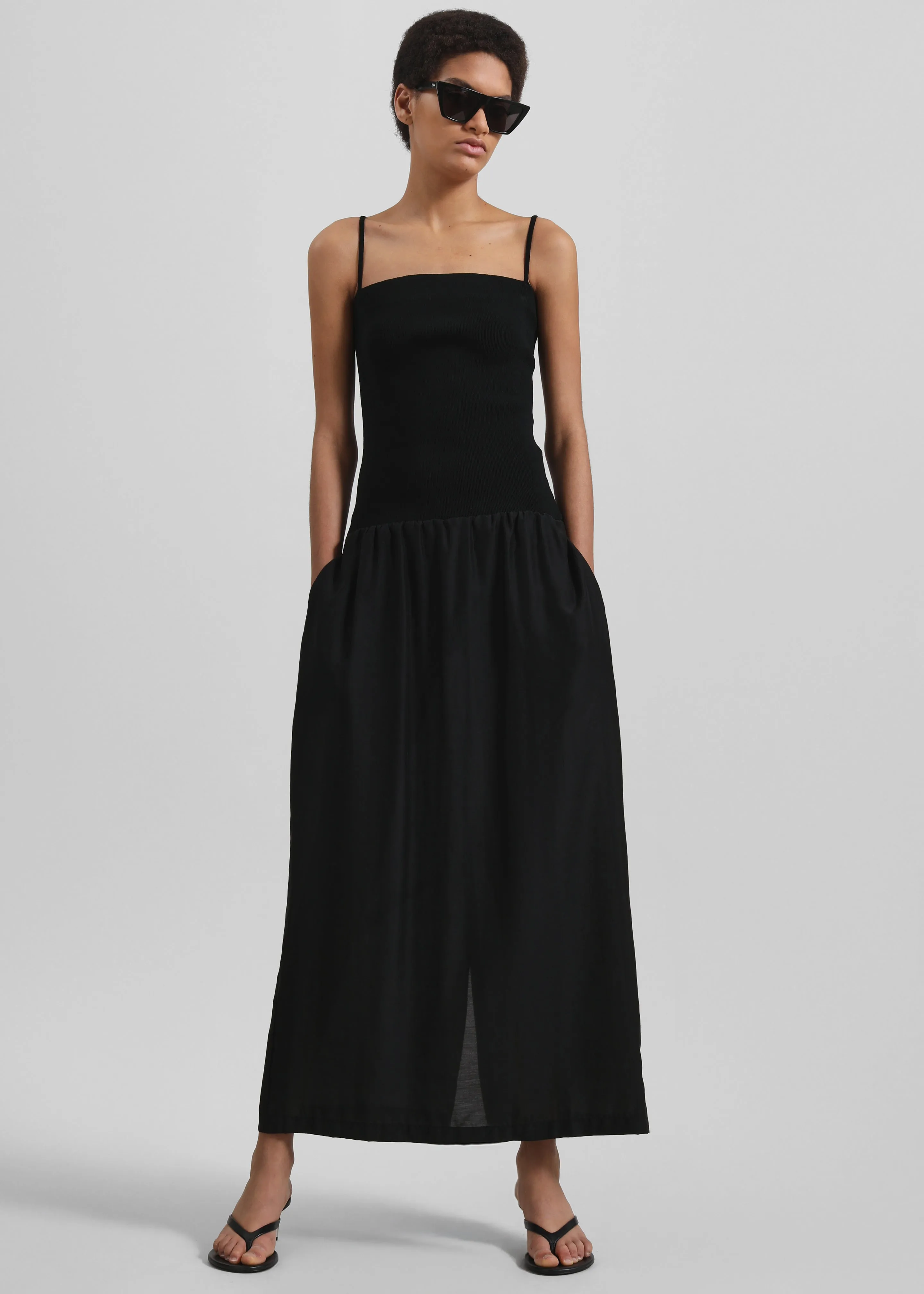 Amomento Silky Knit Maxi Dress - Black sold by Frankie Shop