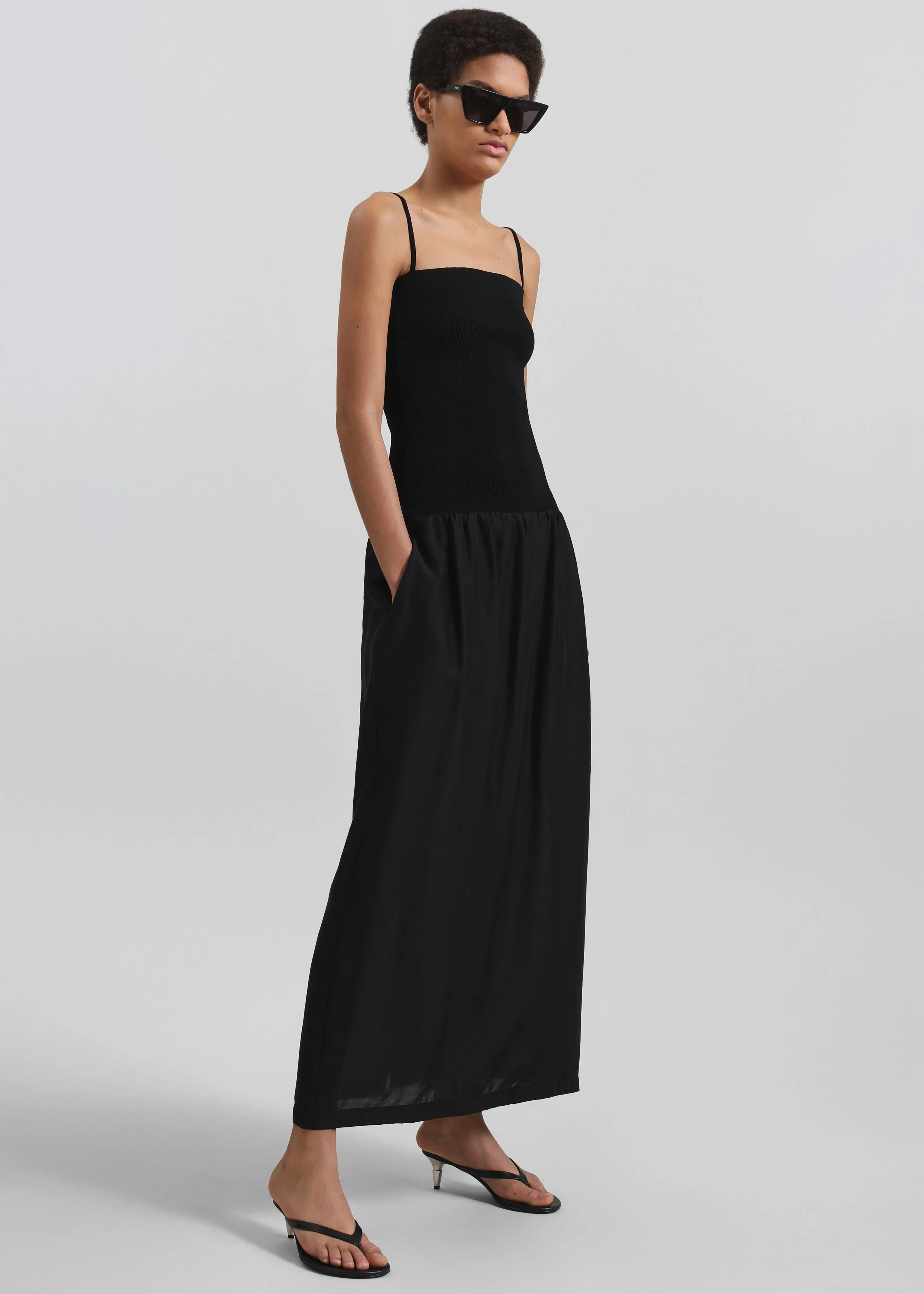 Amomento Silky Knit Maxi Dress - Black sold by Frankie Shop product image thumbnail 2