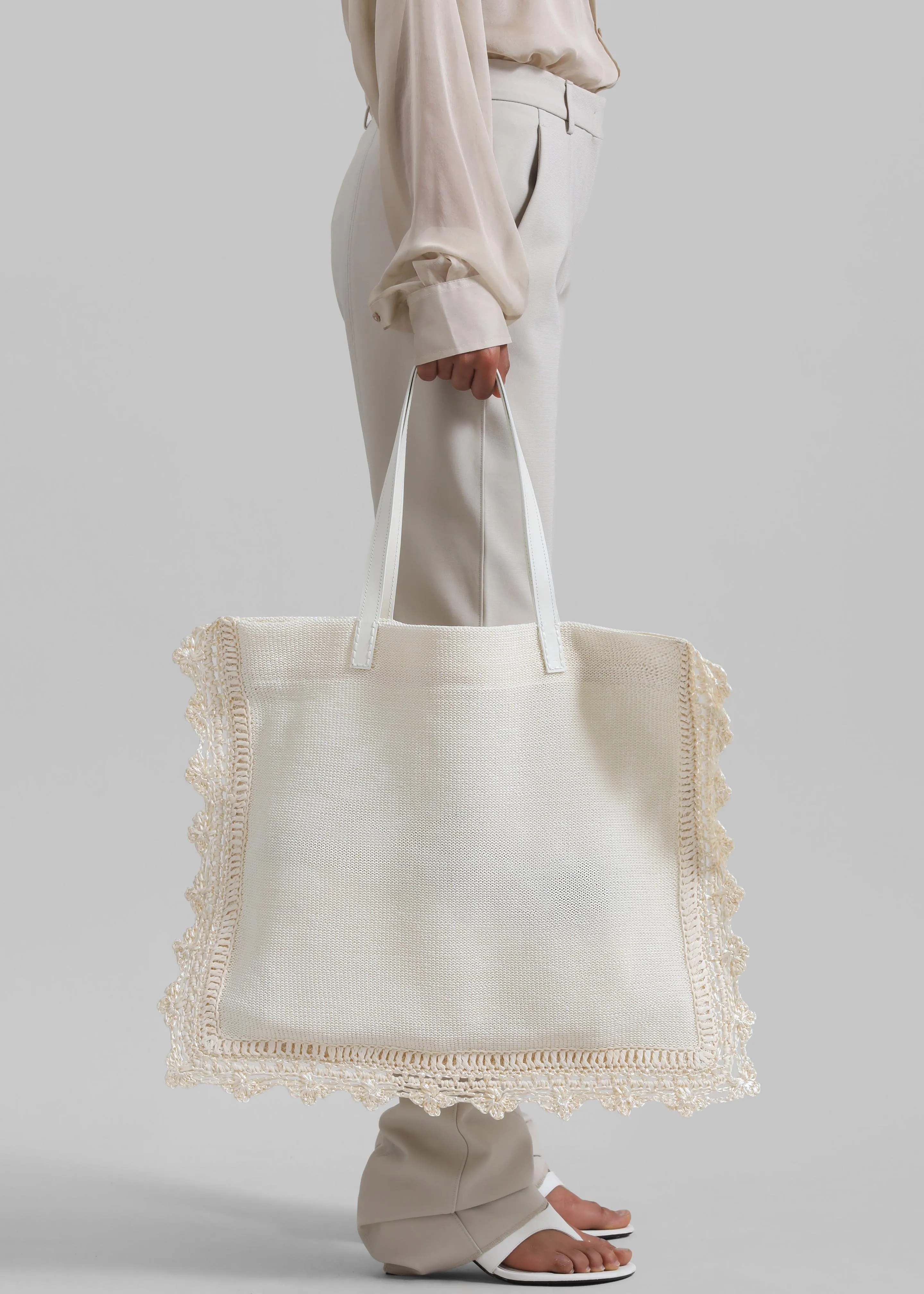 JW Anderson Crochet Tote - Off White sold by Frankie Shop product image thumbnail 4