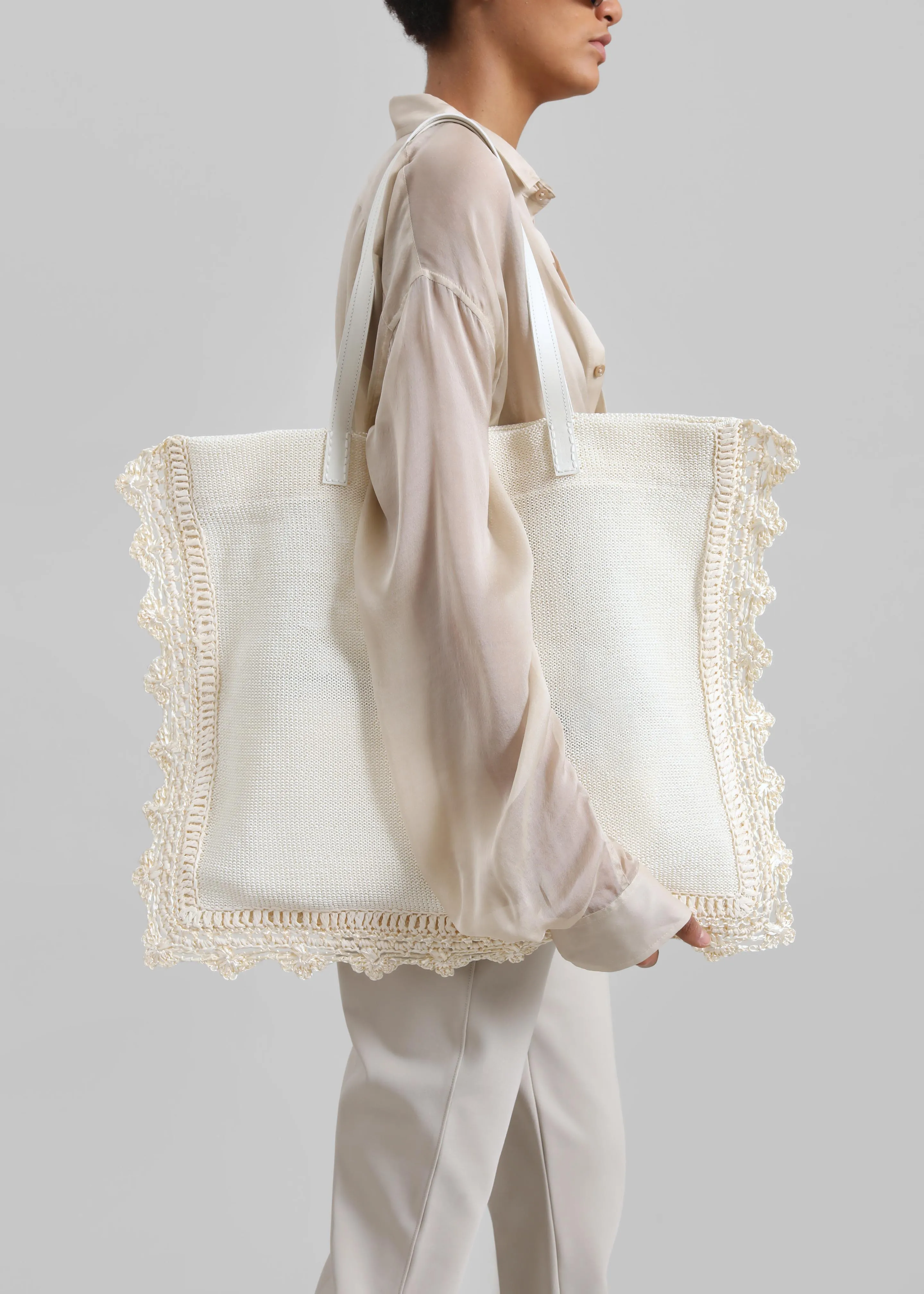 JW Anderson Crochet Tote - Off White sold by Frankie Shop product image thumbnail 3