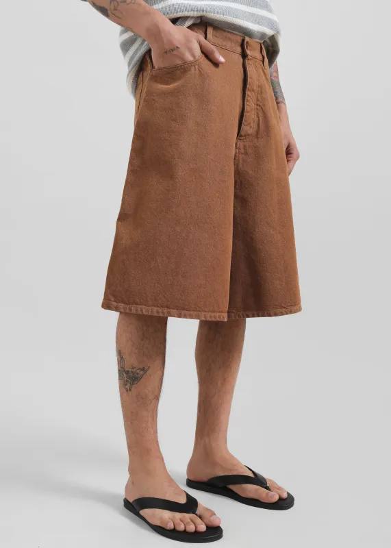 JW Anderson Aged Denim Shorts - Rust made by J.W. Anderson
