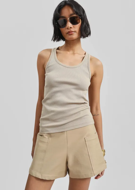 Elson Tank Top - Beige sold by Frankie Shop