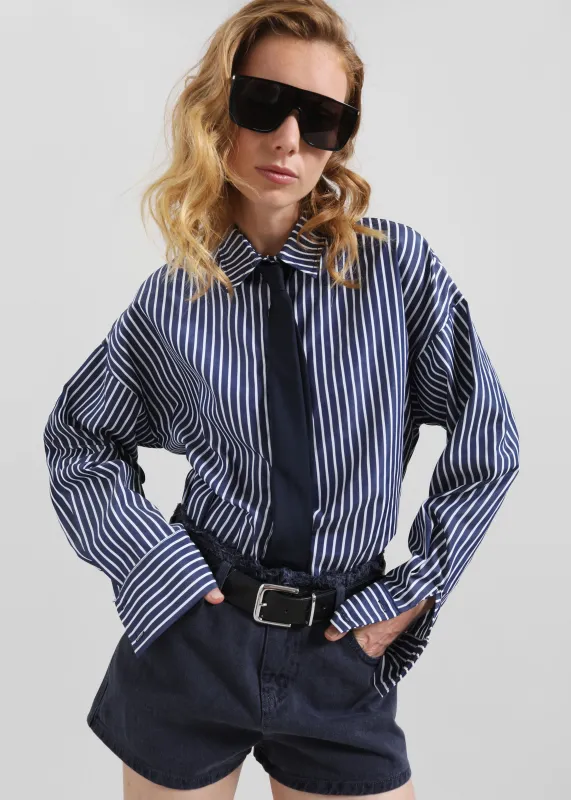 Forli Shirt - Navy/White Stripe sold by Frankie Shop