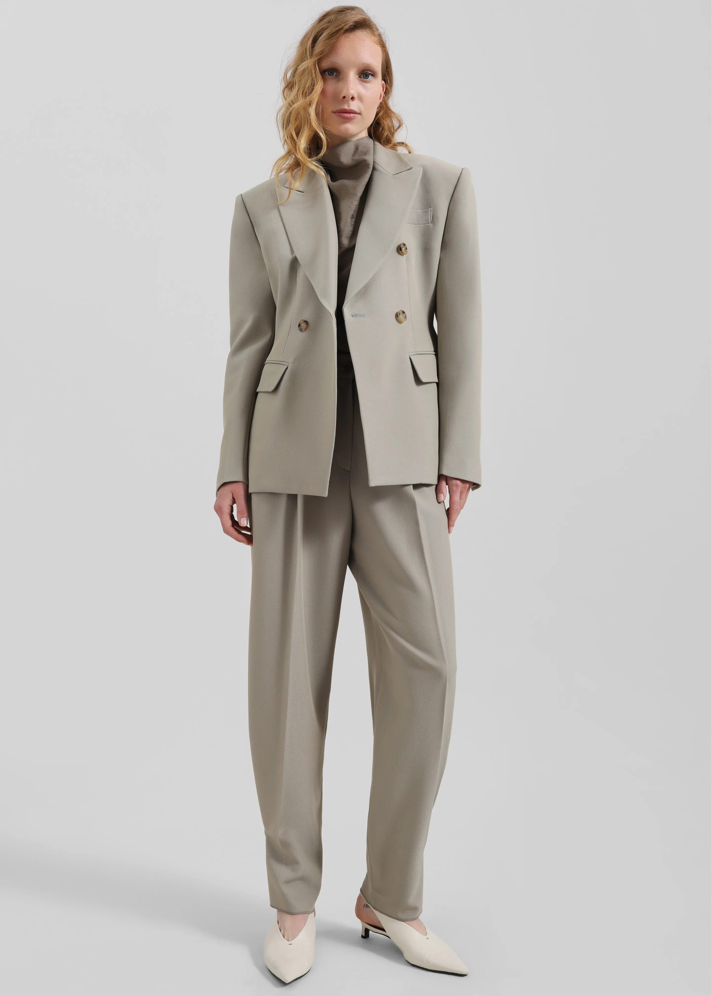 Dina Double Breasted Blazer - Light Taupe sold by Frankie Shop product image thumbnail 2