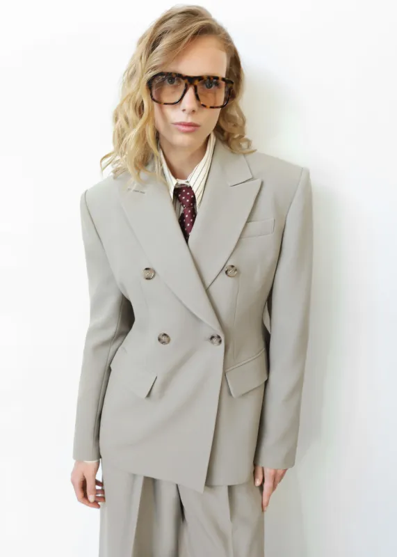Dina Double Breasted Blazer - Light Taupe sold by Frankie Shop