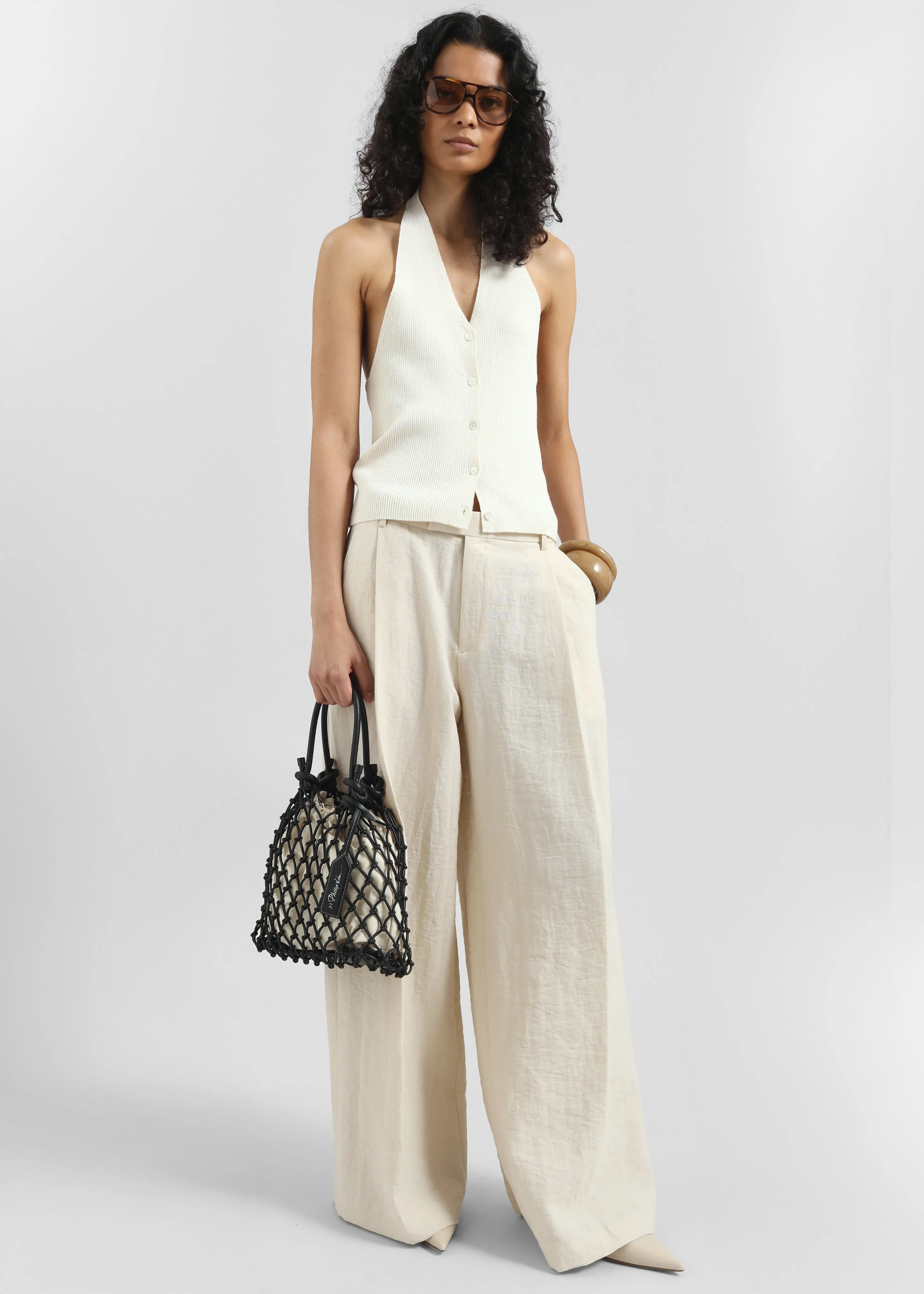 Himi Knit Halter Top - Cream sold by Frankie Shop product image thumbnail 3