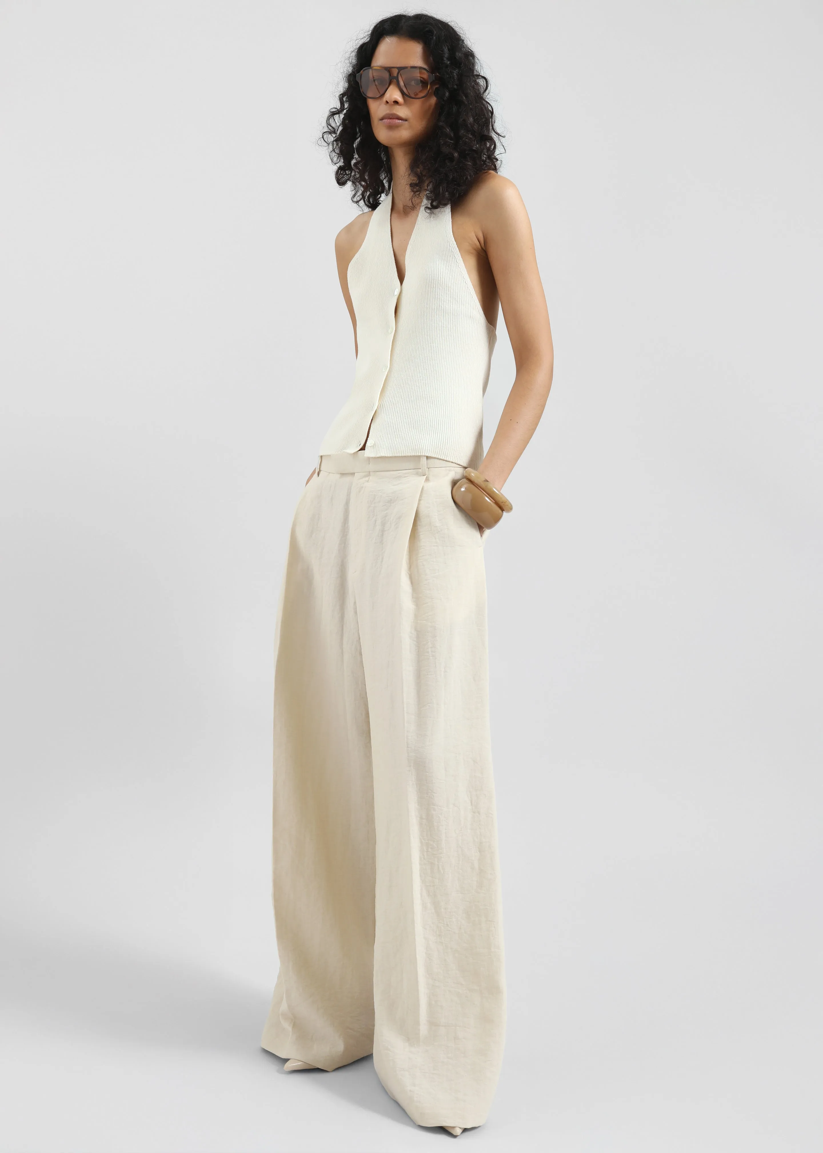 Himi Knit Halter Top - Cream sold by Frankie Shop product image thumbnail 5