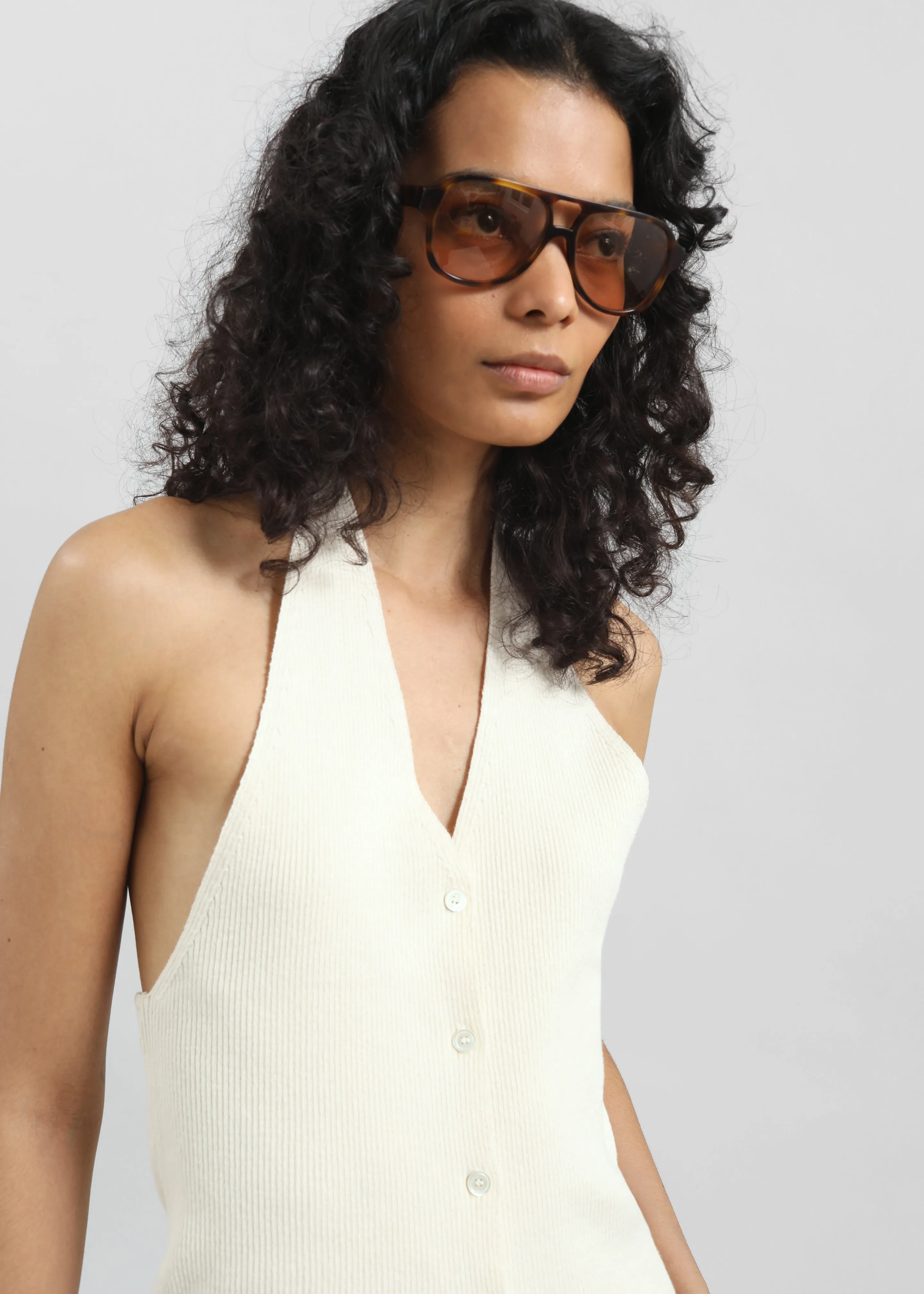 Himi Knit Halter Top - Cream sold by Frankie Shop product image thumbnail 4