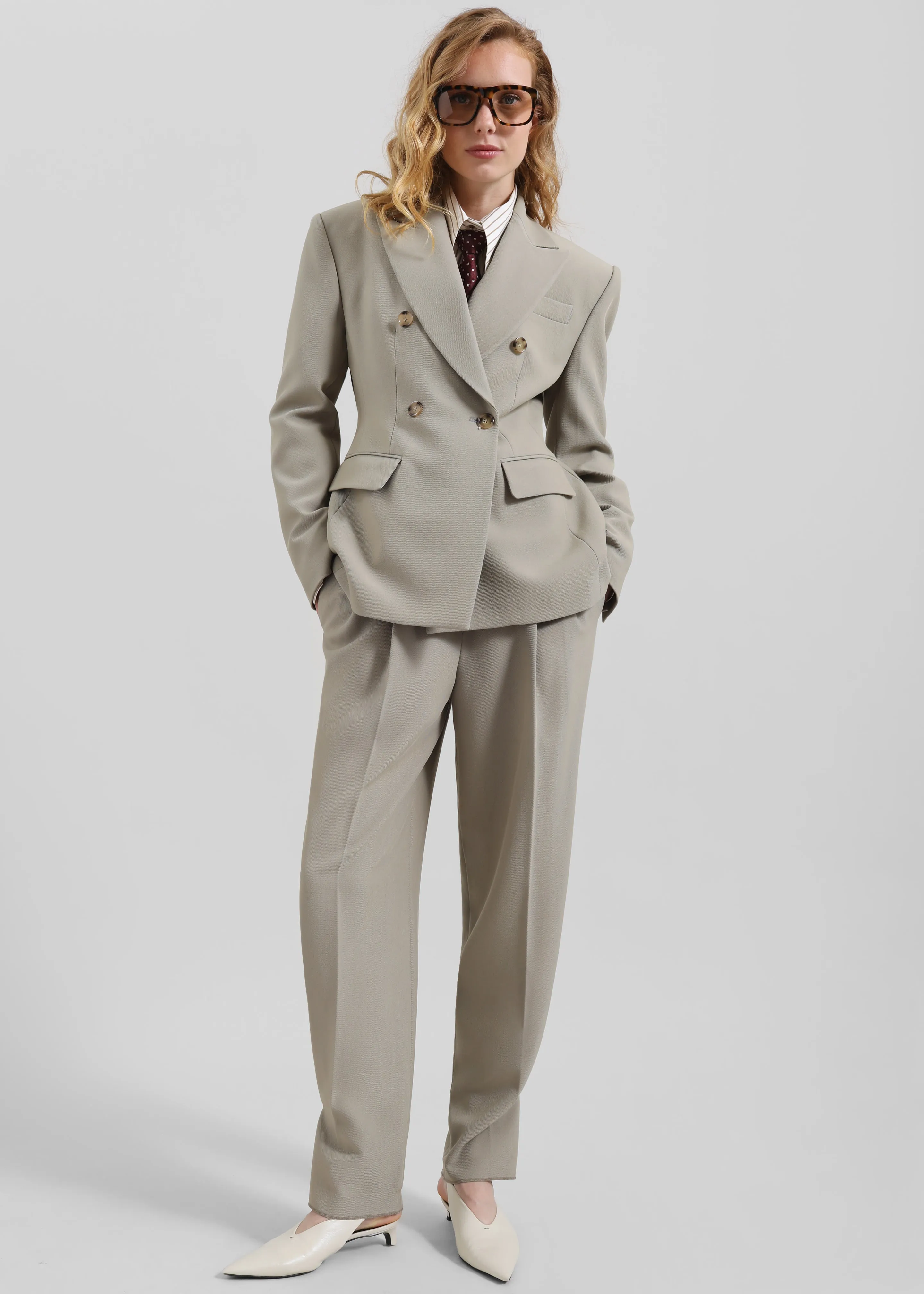 Dina Pleated Trousers - Light Taupe sold by Frankie Shop product image thumbnail 2