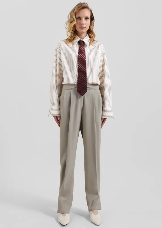 Dina Pleated Trousers - Light Taupe sold by Frankie Shop