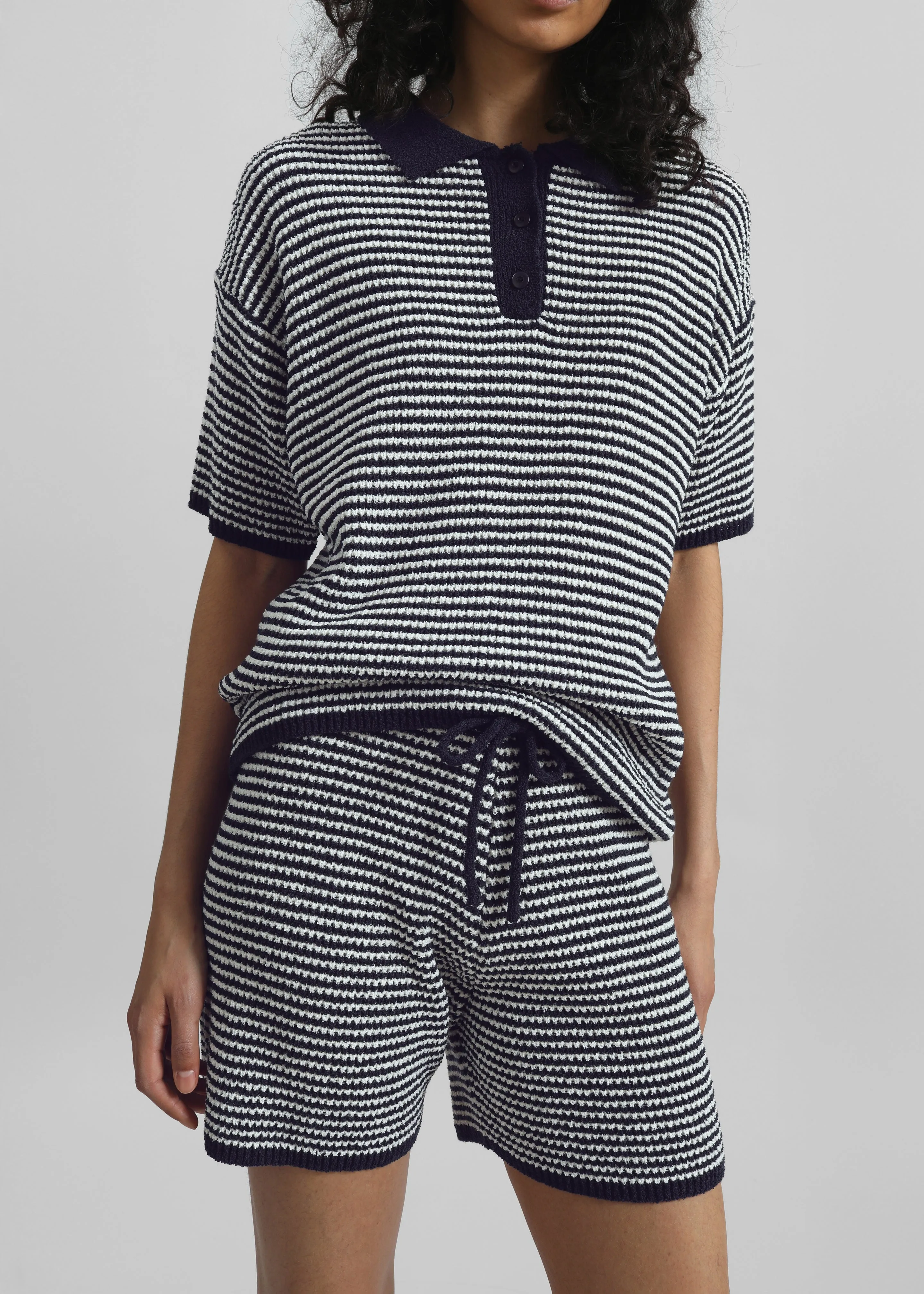 Bynea Knit Shorts - Navy/White Stripe sold by Frankie Shop product image thumbnail 4