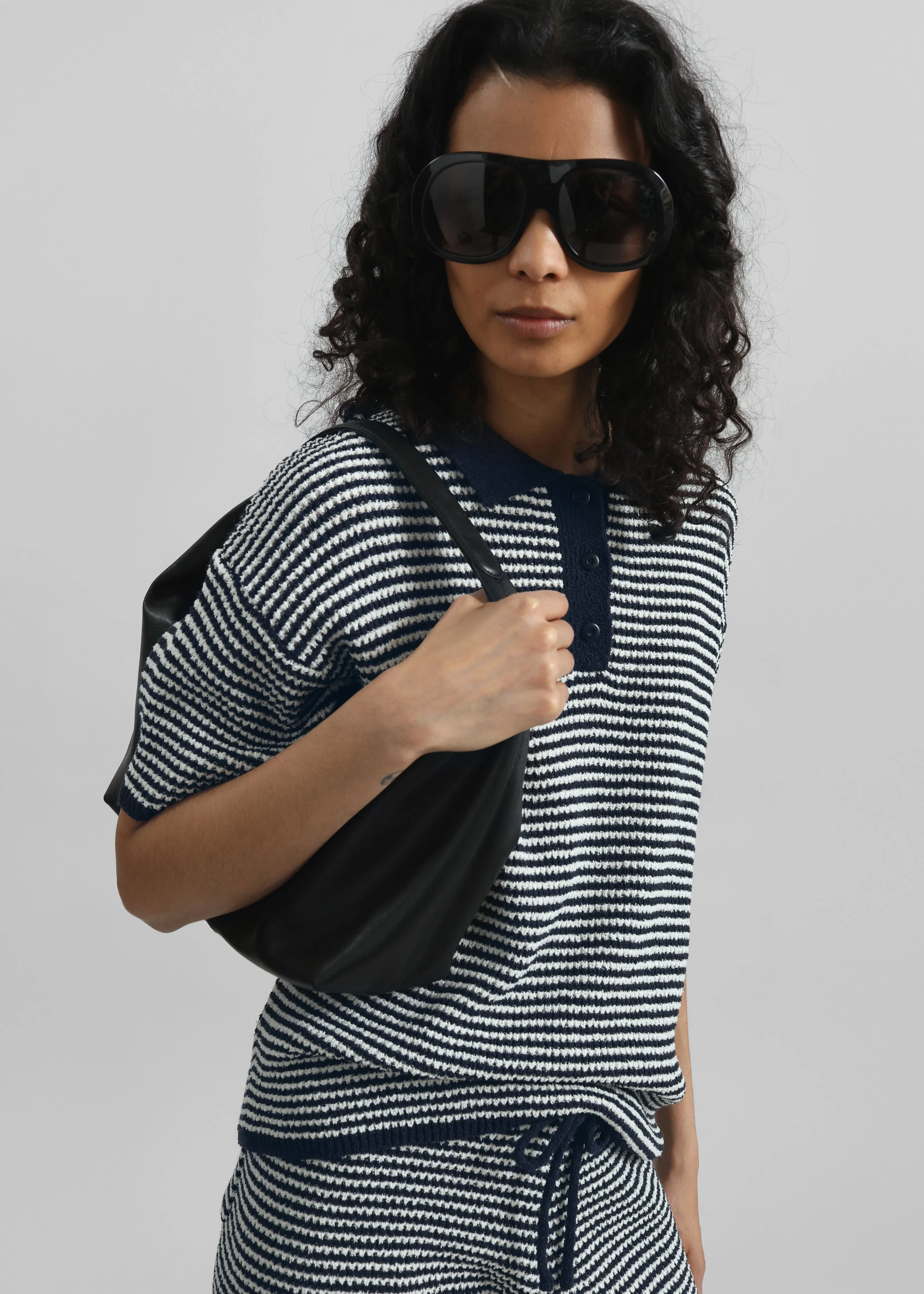 Bynea Knit Polo - Navy/White Stripe sold by Frankie Shop product image thumbnail 5