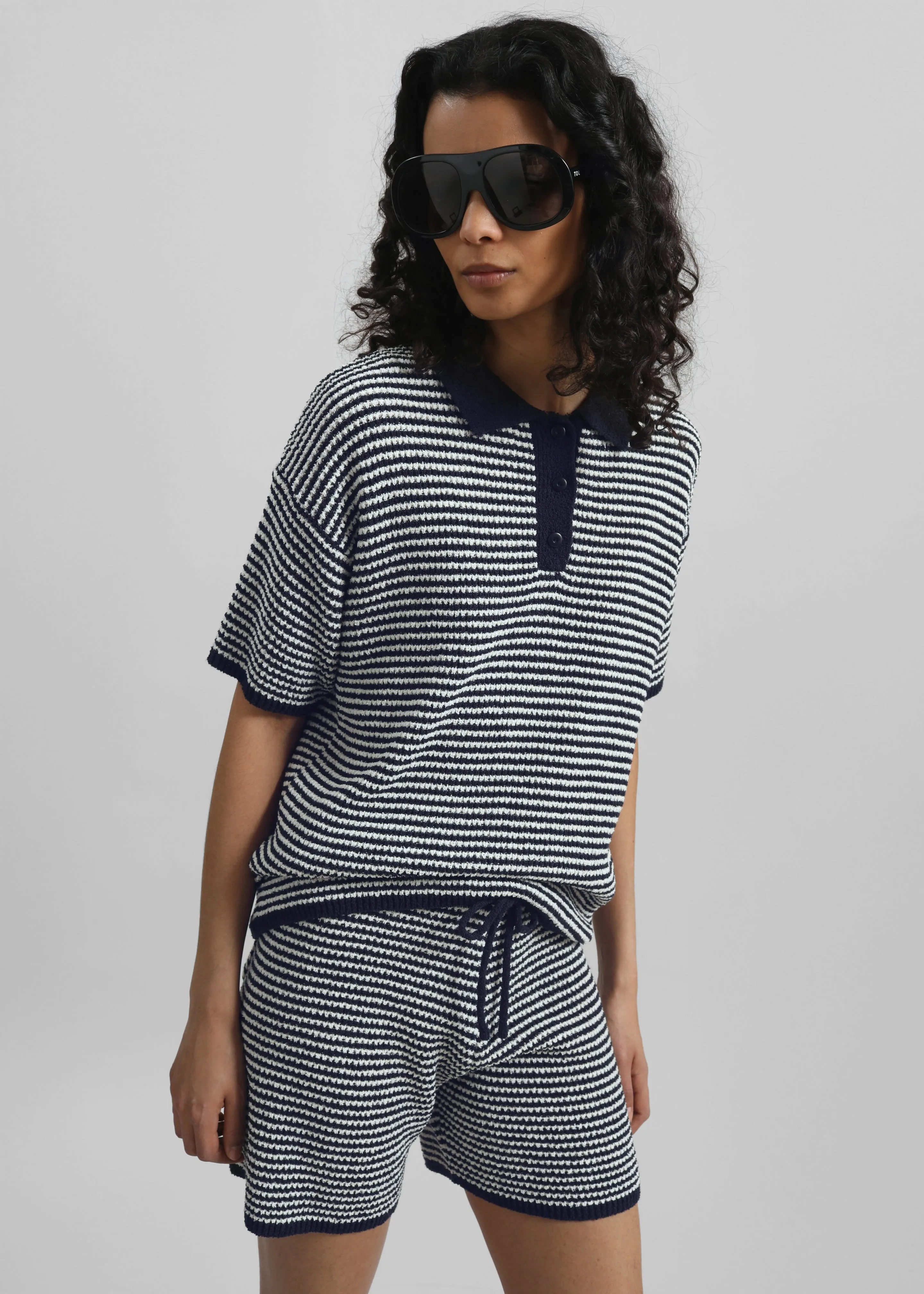 Bynea Knit Polo - Navy/White Stripe sold by Frankie Shop product image thumbnail 2