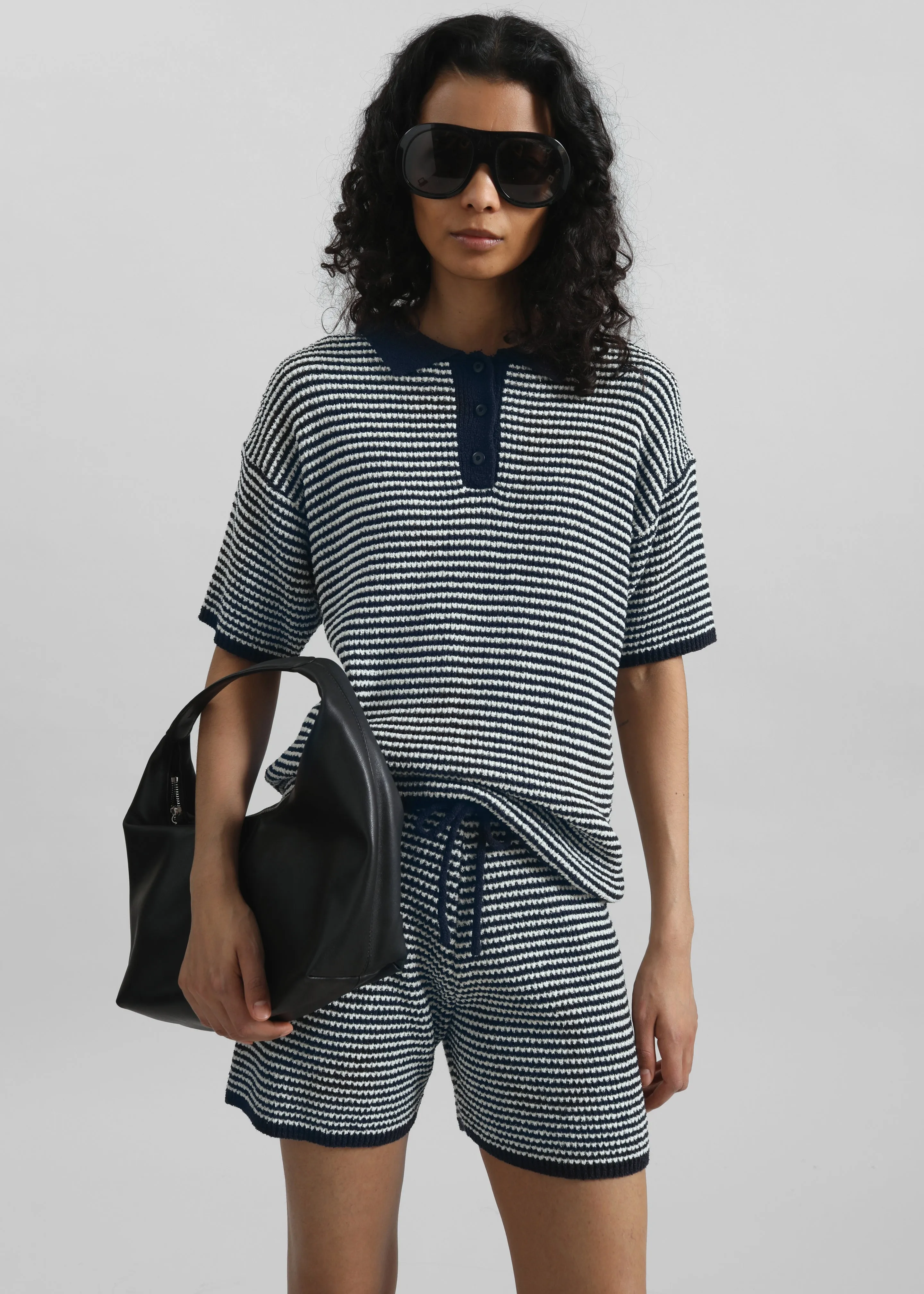 Bynea Knit Polo - Navy/White Stripe sold by Frankie Shop product image thumbnail 4