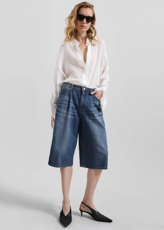 Kendon Denim Bermuda Shorts - Medium Wash sold by Frankie Shop