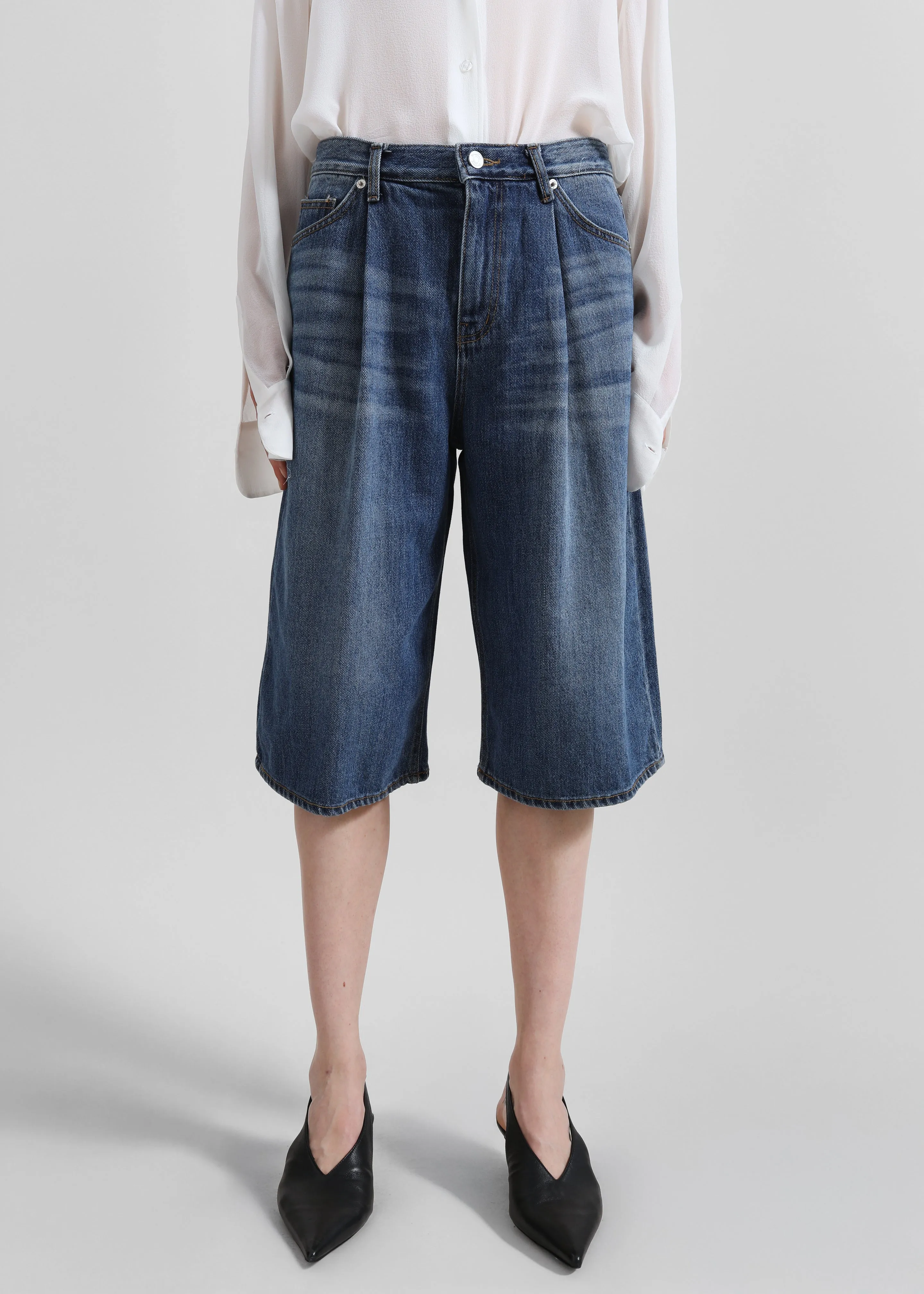 Kendon Denim Bermuda Shorts - Medium Wash sold by Frankie Shop product image thumbnail 3