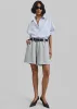 Soria Cotton Shorts - Grey sold by Frankie Shop