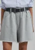 Soria Cotton Shorts - Grey sold by Frankie Shop